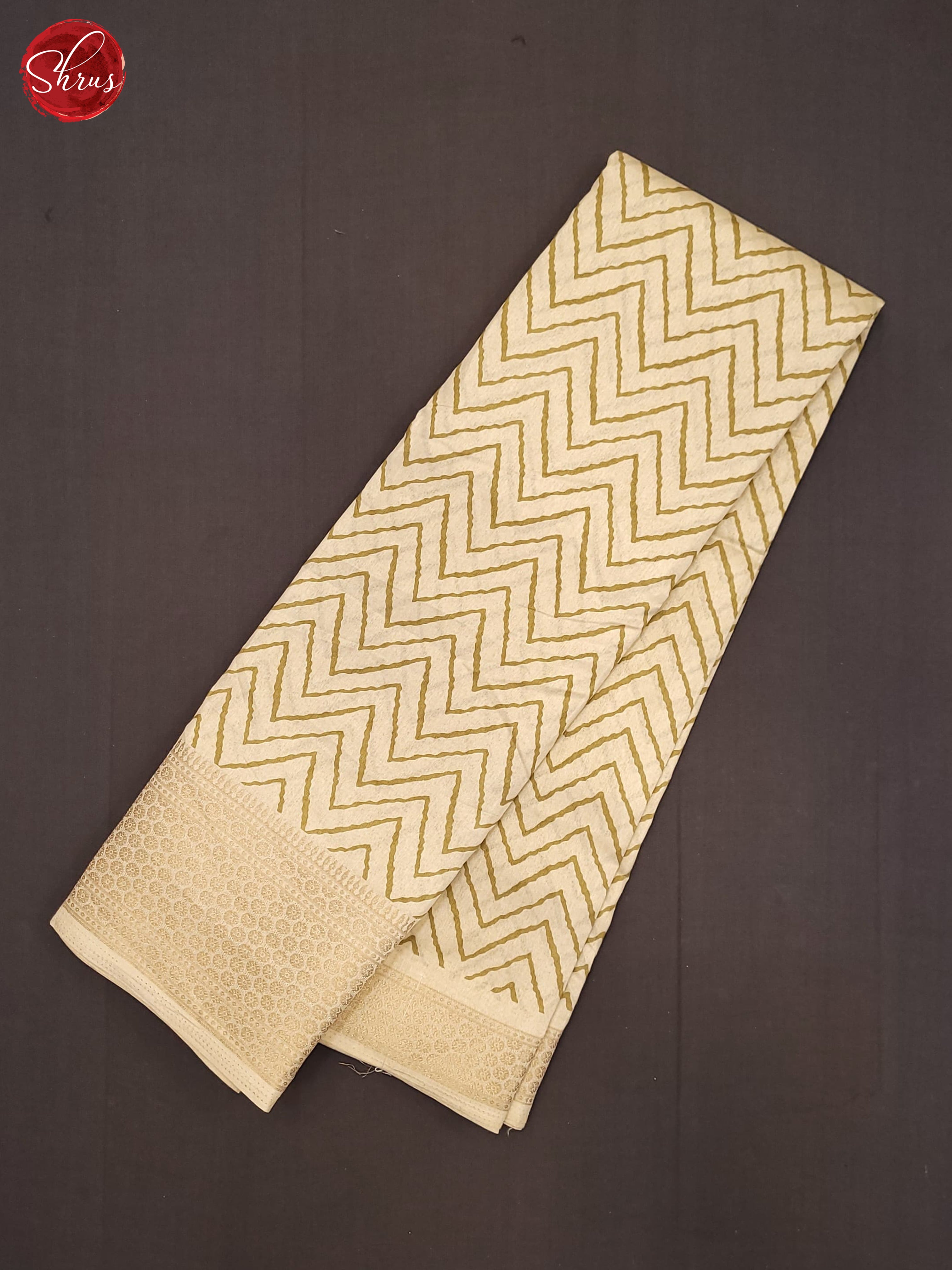 Cream(Single Tone)- Semi Crepe Saree - Shop on ShrusEternity.com