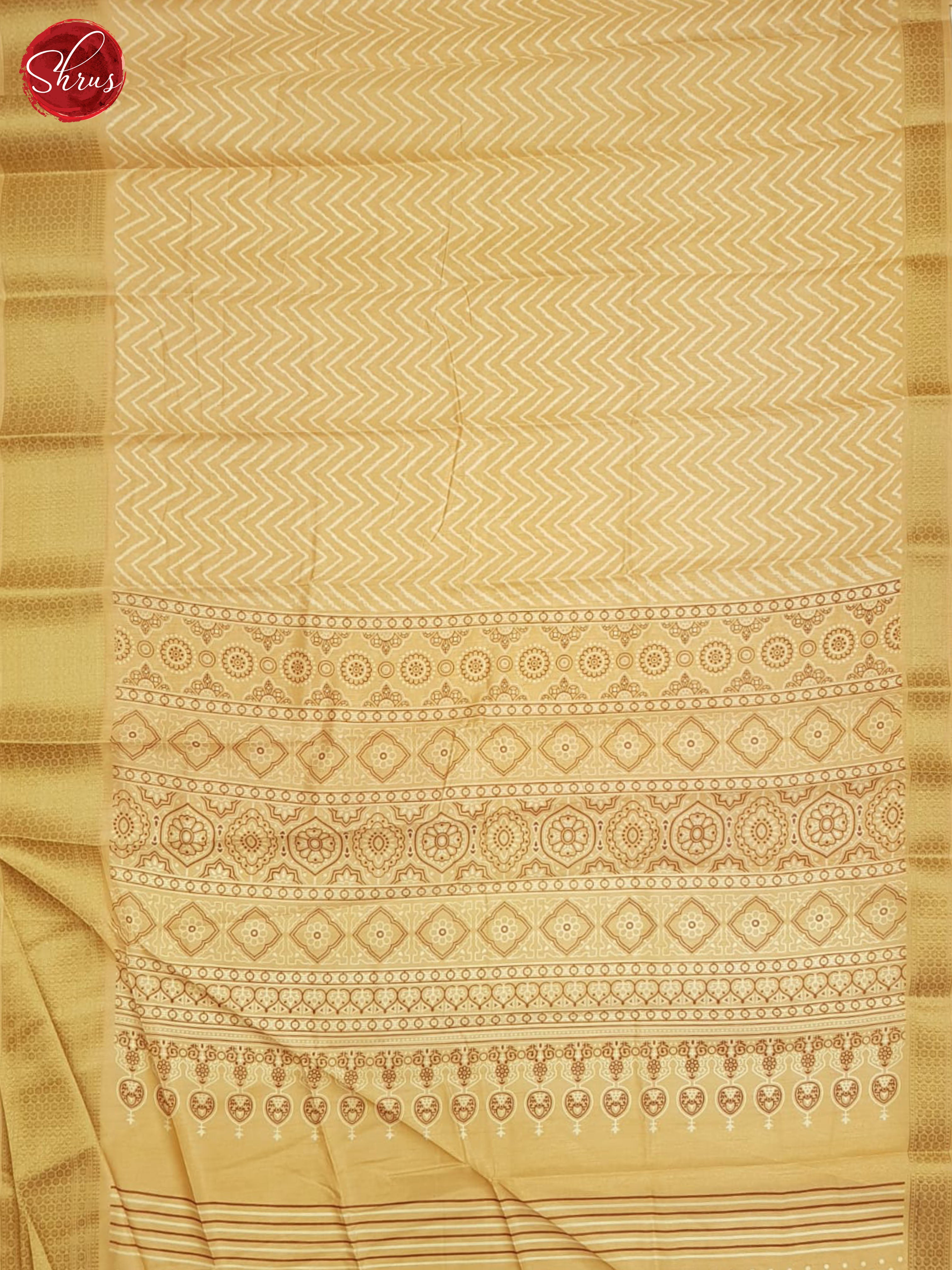 Beige(single tone)- Semi crepe saree - Shop on ShrusEternity.com