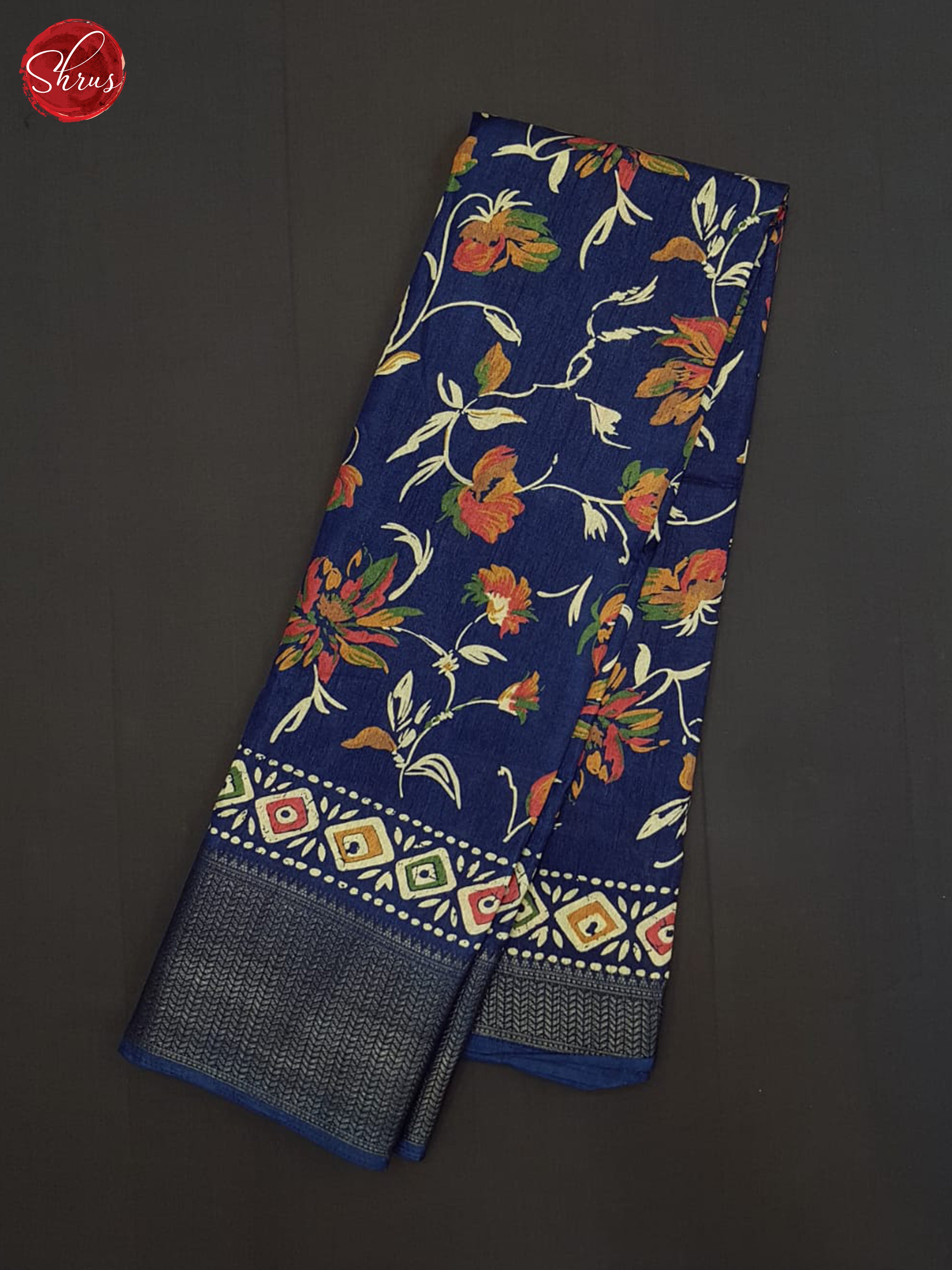 Bluekp(single tone)- Semi crepe Sareee - Shop on ShrusEternity.com