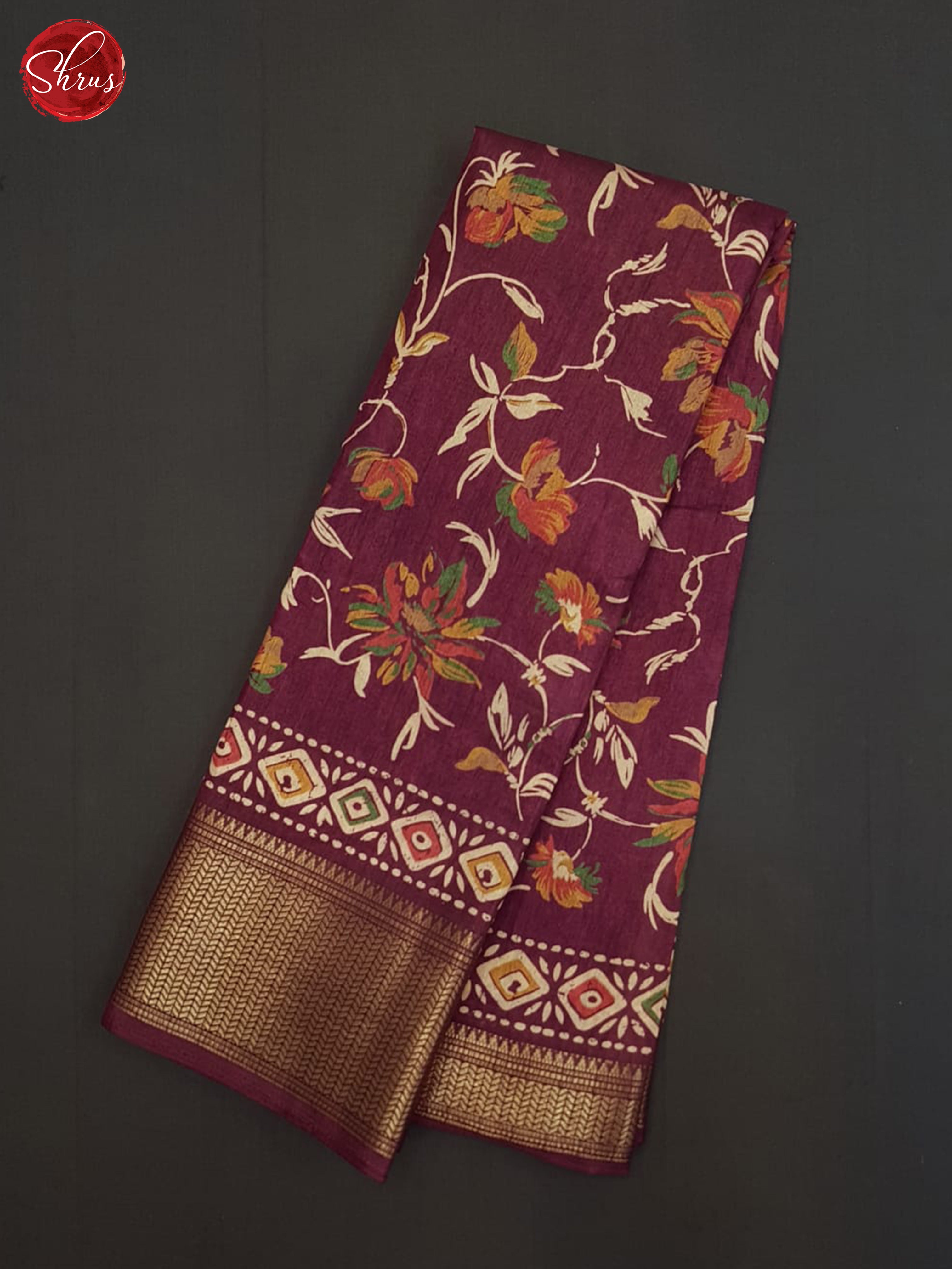 Maroon(Single tone)- semi crepe sareee - Shop on ShrusEternity.com