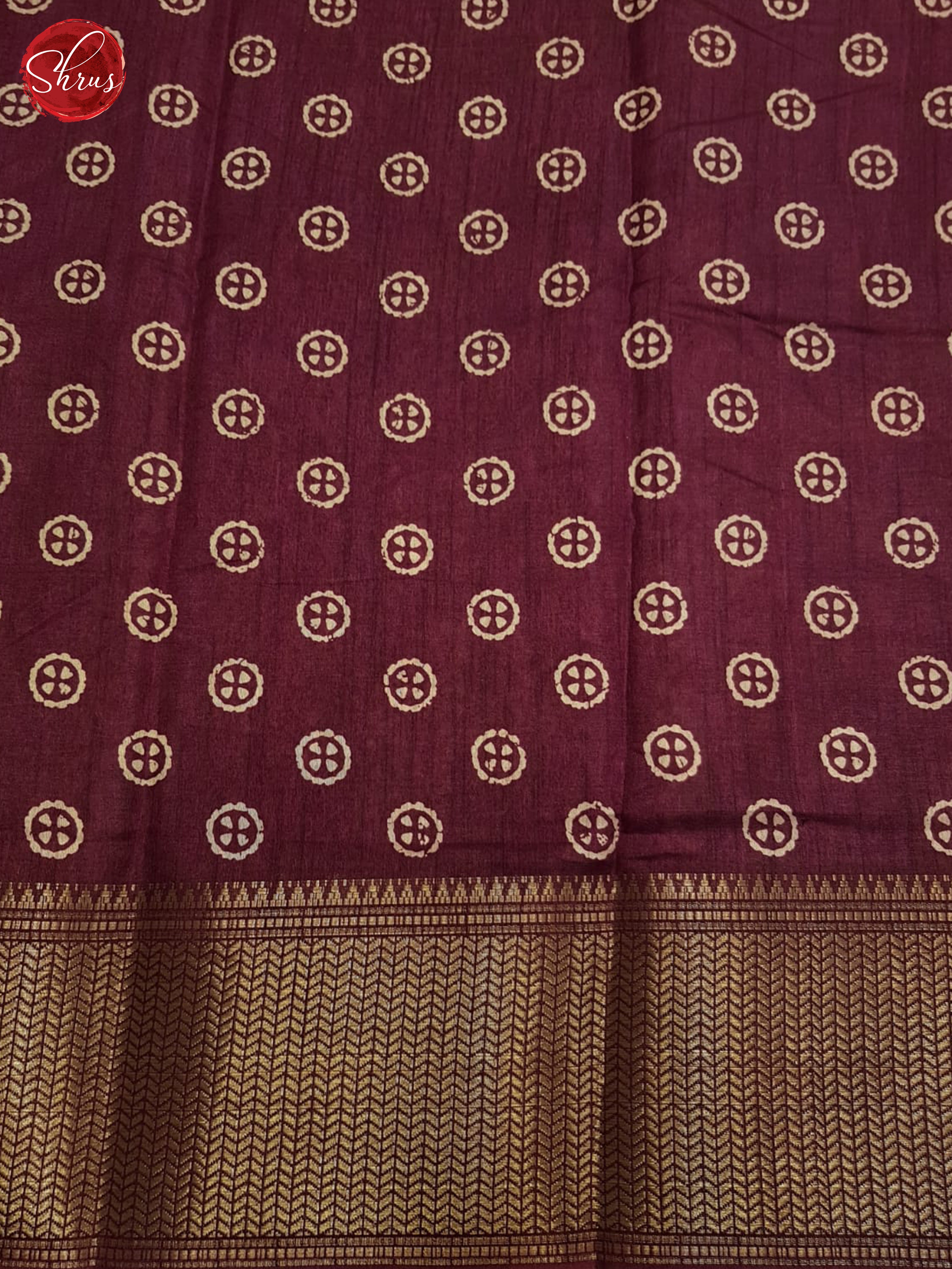 Maroon(Single tone)- semi crepe sareee - Shop on ShrusEternity.com