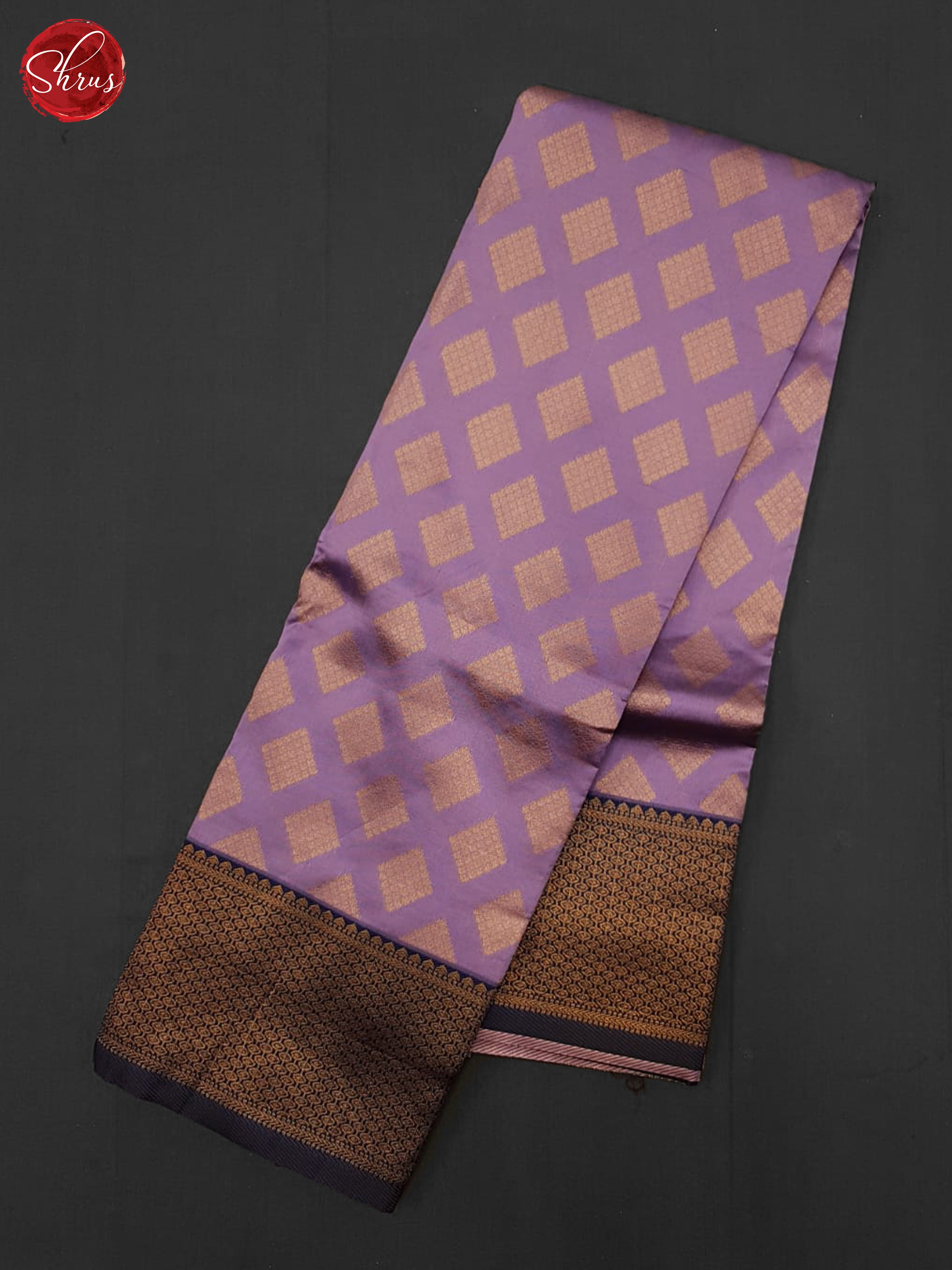 Mild Lavender And blue -Semi Soft Silk Saree - Shop on ShrusEternity.com