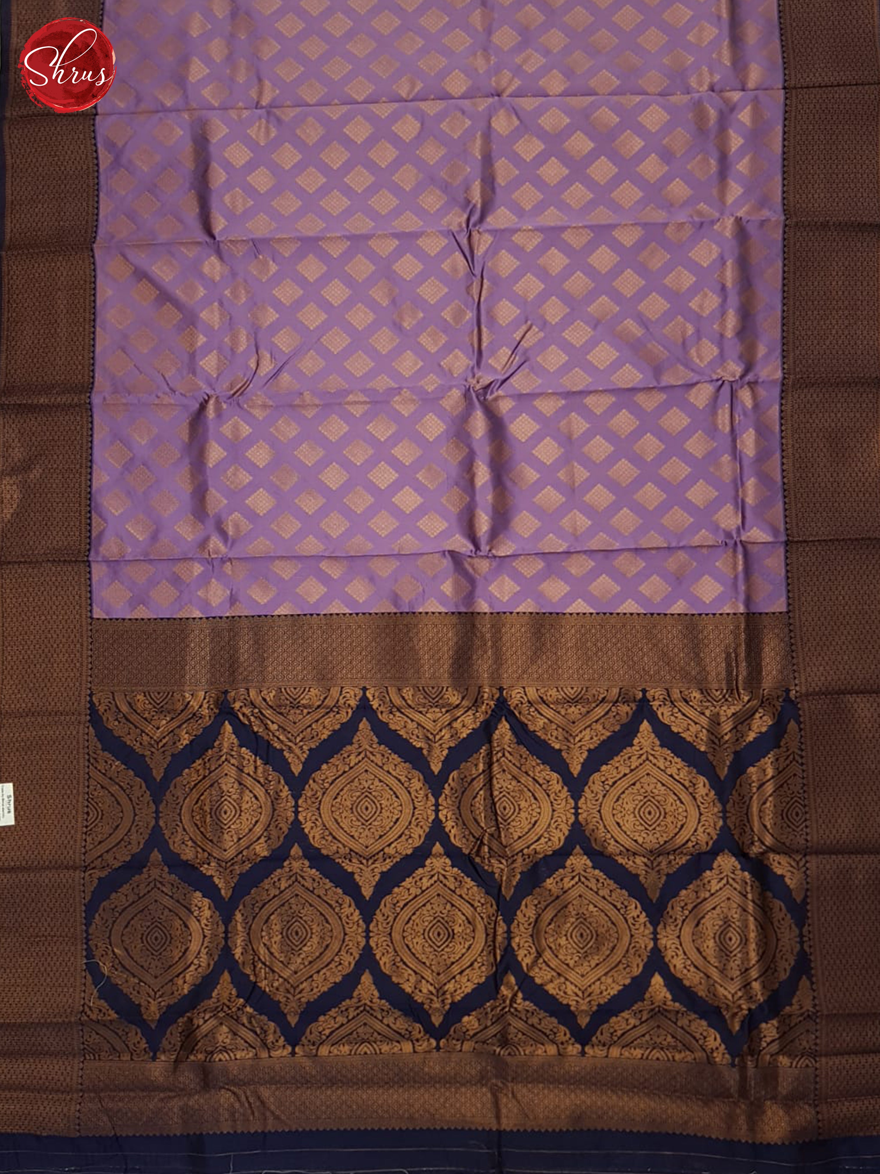 Mild Lavender And blue -Semi Soft Silk Saree - Shop on ShrusEternity.com