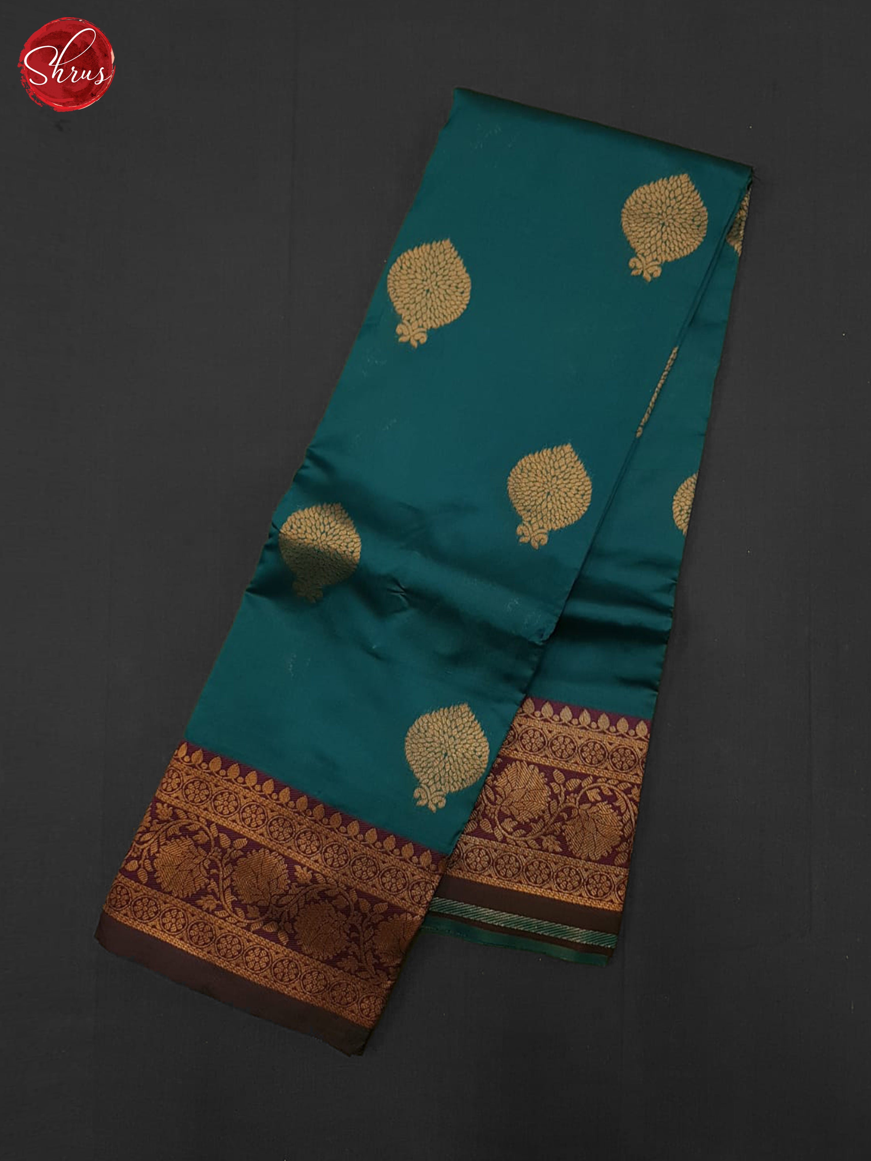 Peacock Neck And Wine- Semi Soft Silk Saree - Shop on ShrusEternity.com