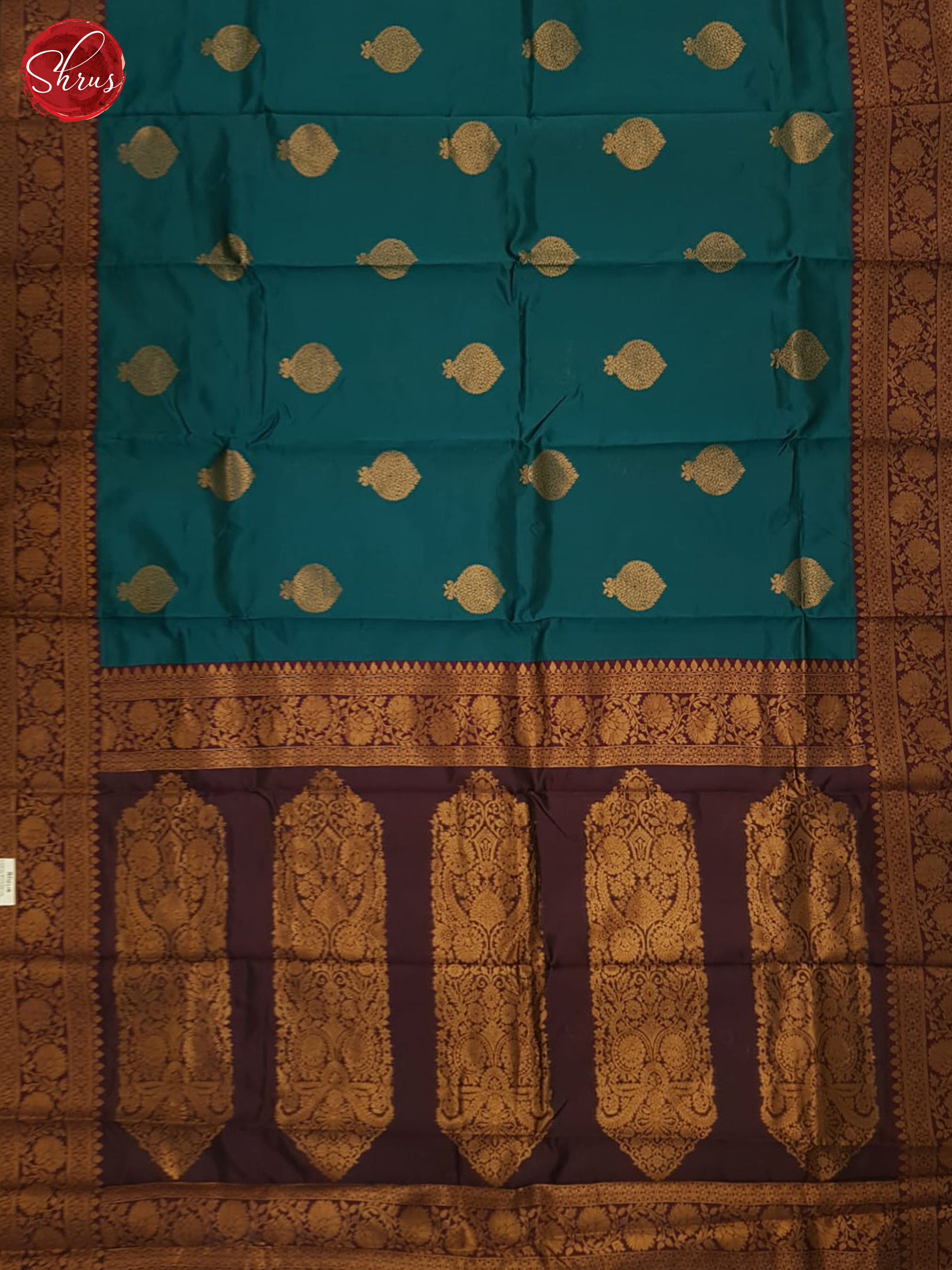 Peacock Neck And Wine- Semi Soft Silk Saree - Shop on ShrusEternity.com