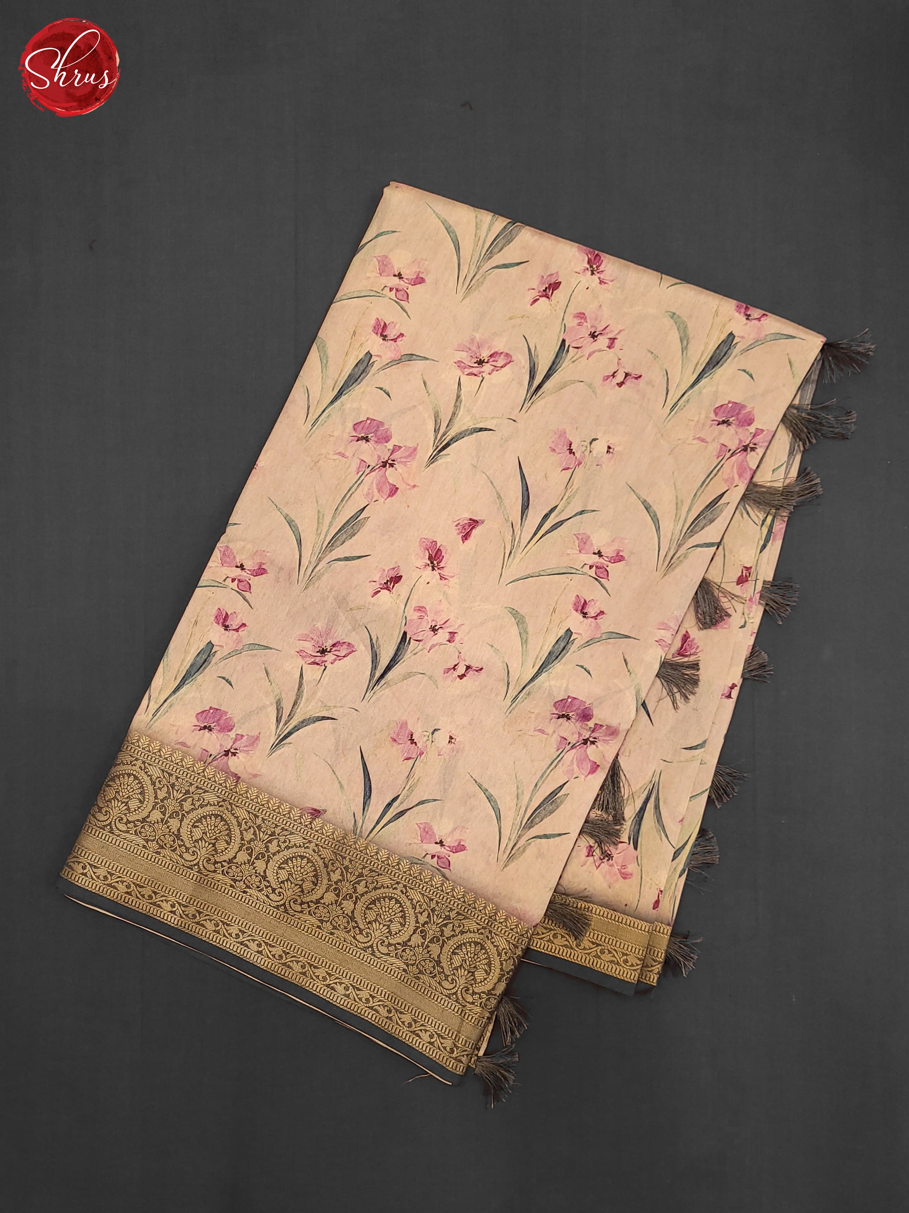 Pink & Grey- Semi Tussar Saree - Shop on ShrusEternity.com