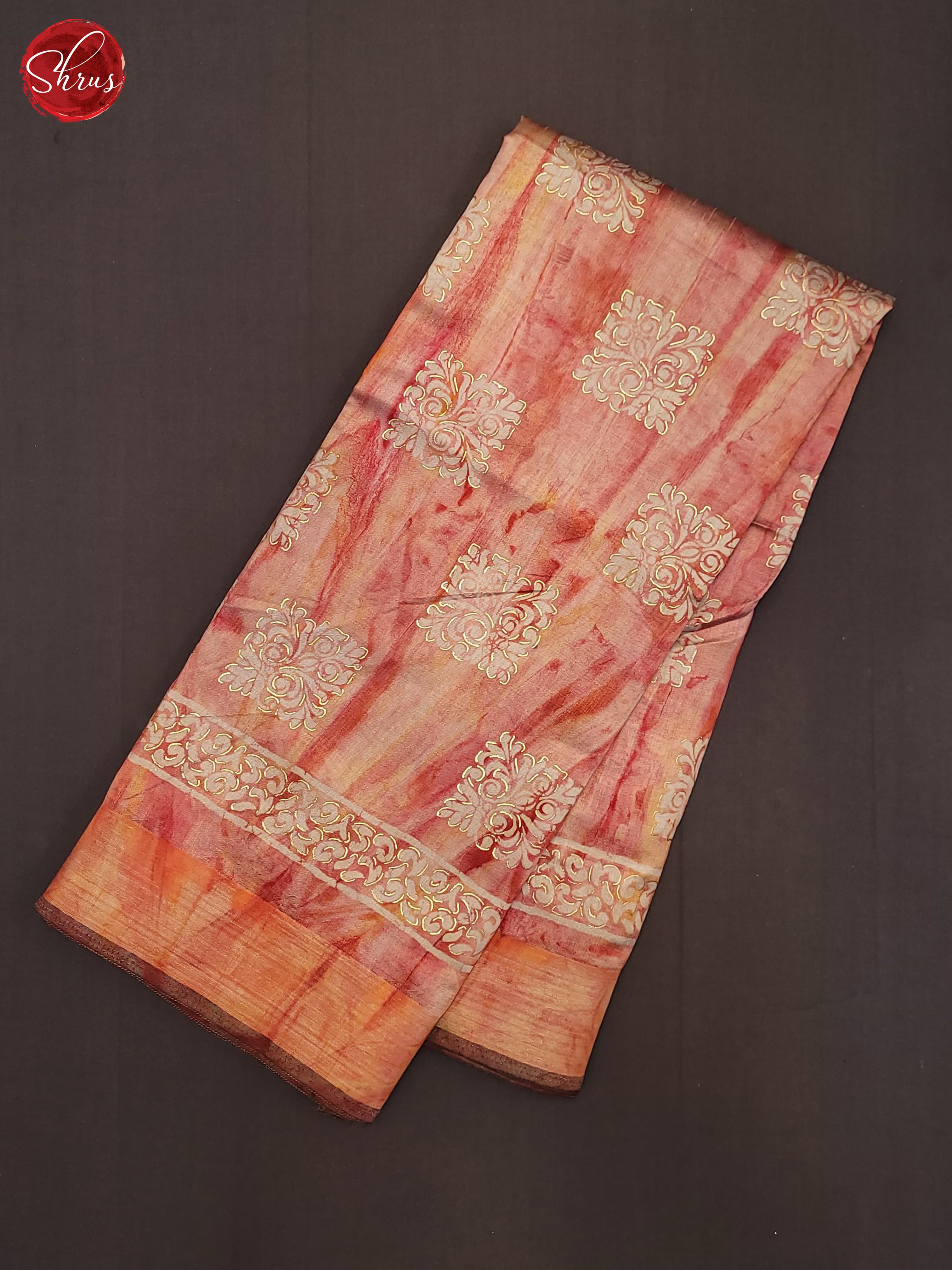 Peachish Pink(Single Tone) - Semi Matka Saree - Shop on ShrusEternity.com