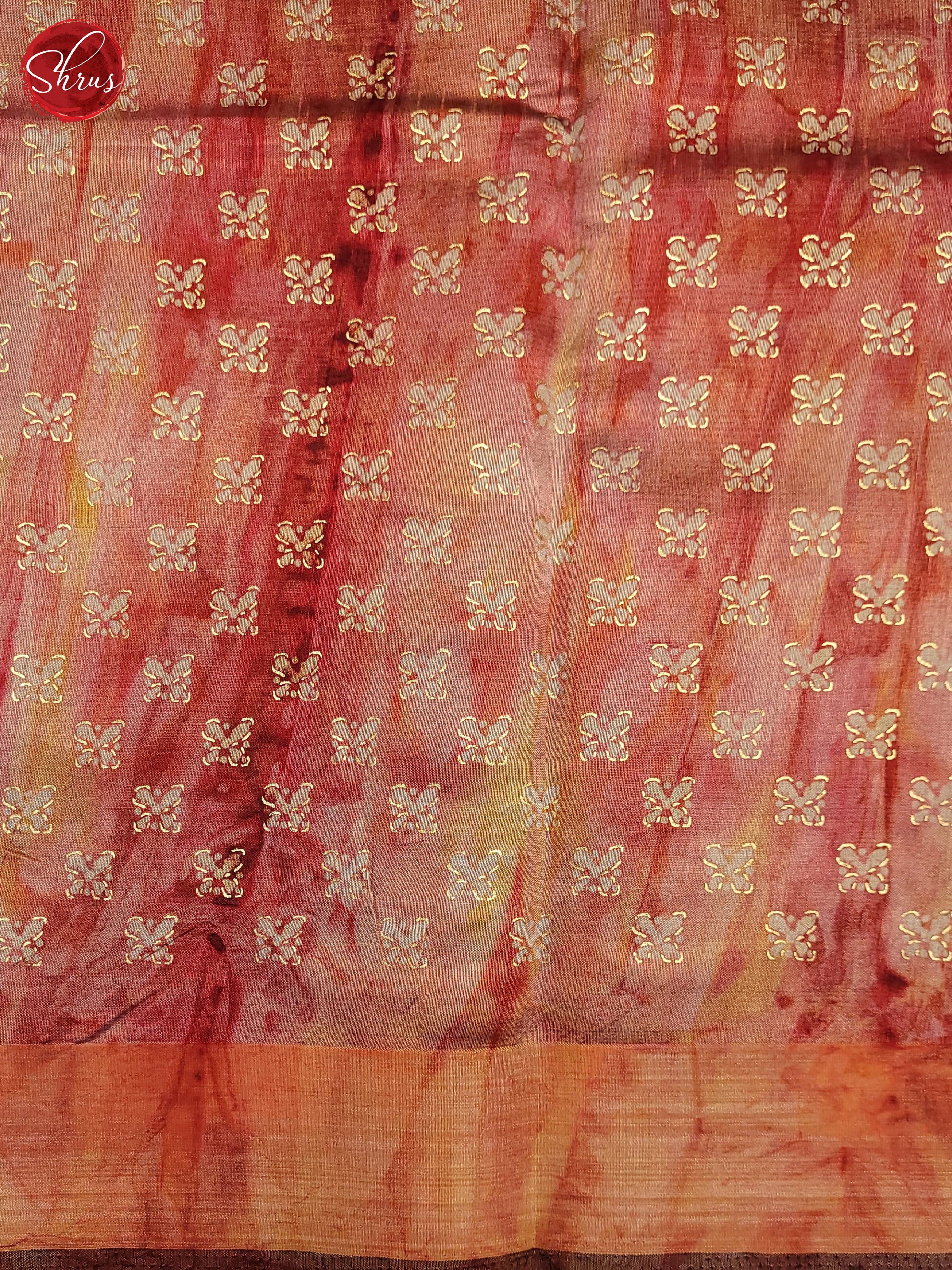 Peachish Pink(Single Tone) - Semi Matka Saree - Shop on ShrusEternity.com