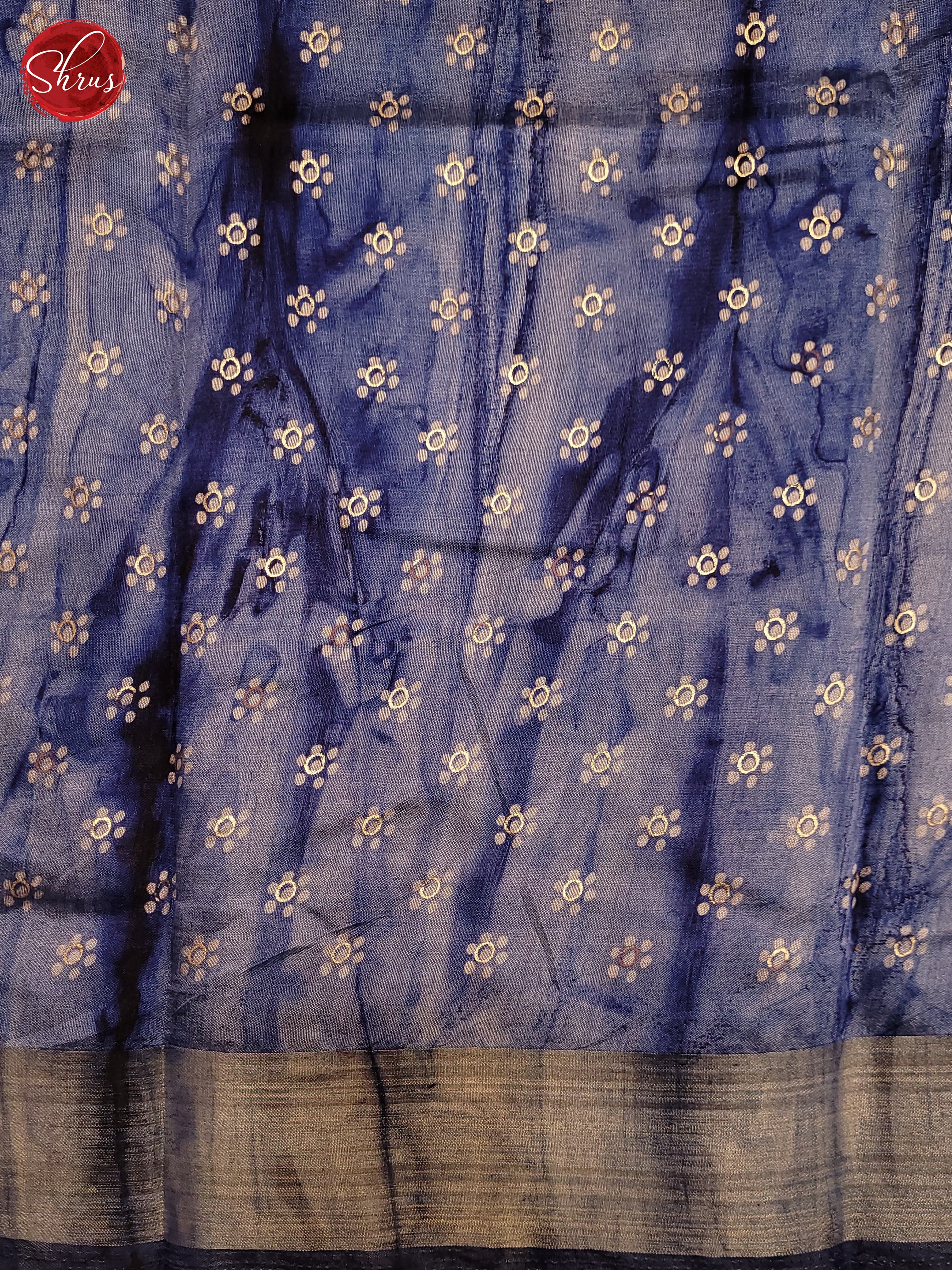 Blue(Single Tone) - Semi Matka Saree - Shop on ShrusEternity.com