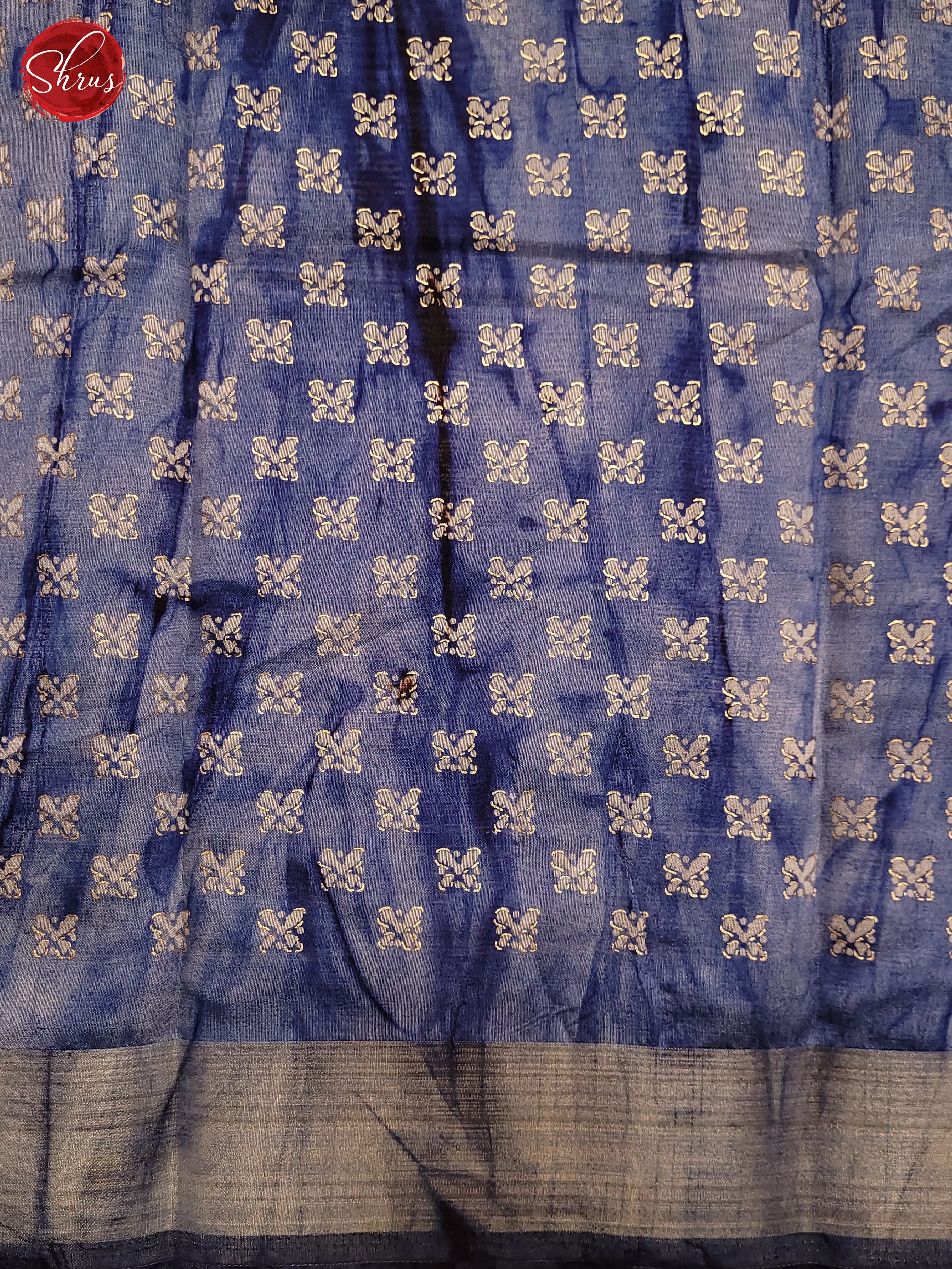 Blue(Single Tone) - Semi Matka Saree - Shop on ShrusEternity.com