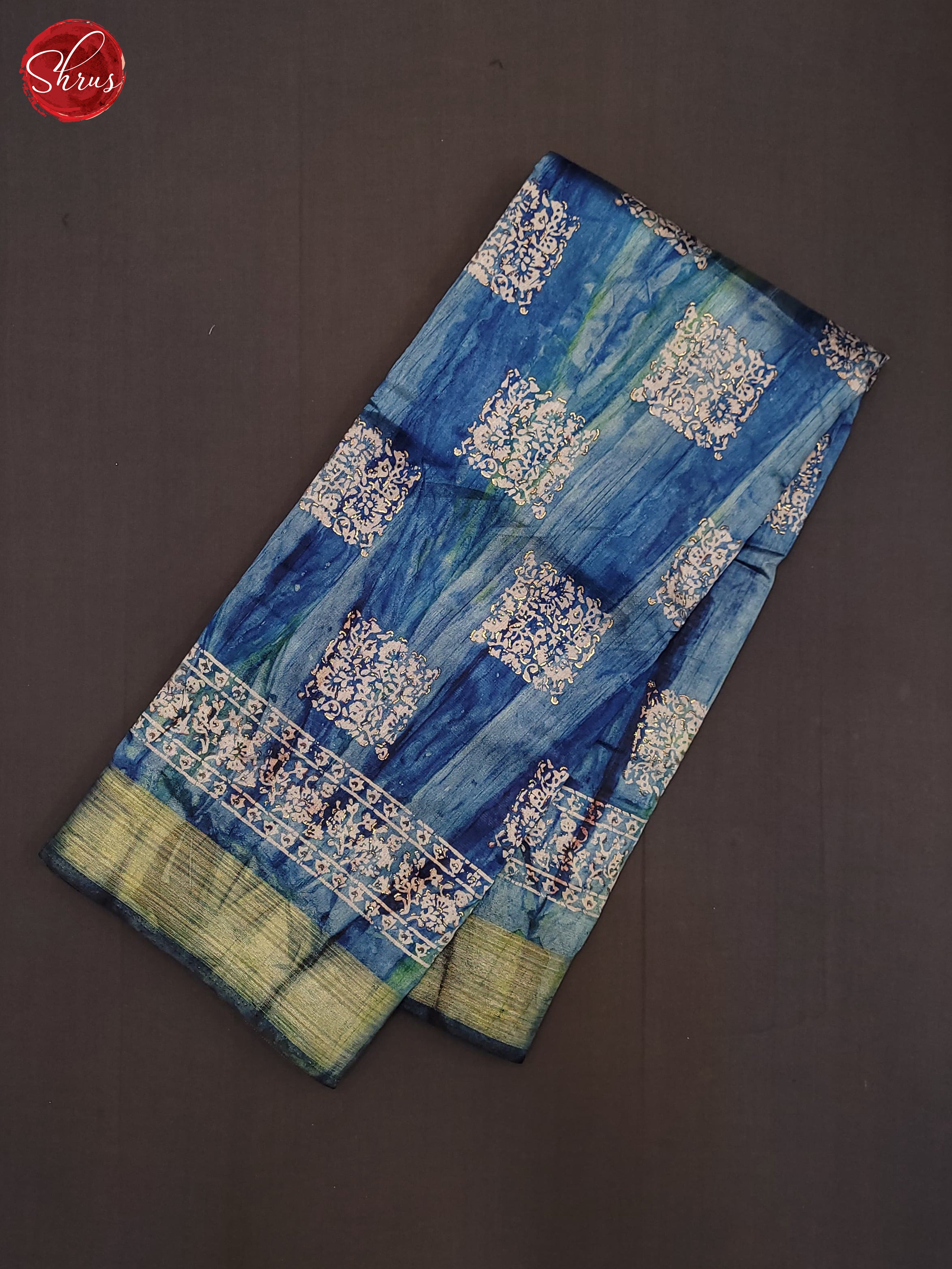 Blue(Single Tone) - Semi Matka Saree - Shop on ShrusEternity.com