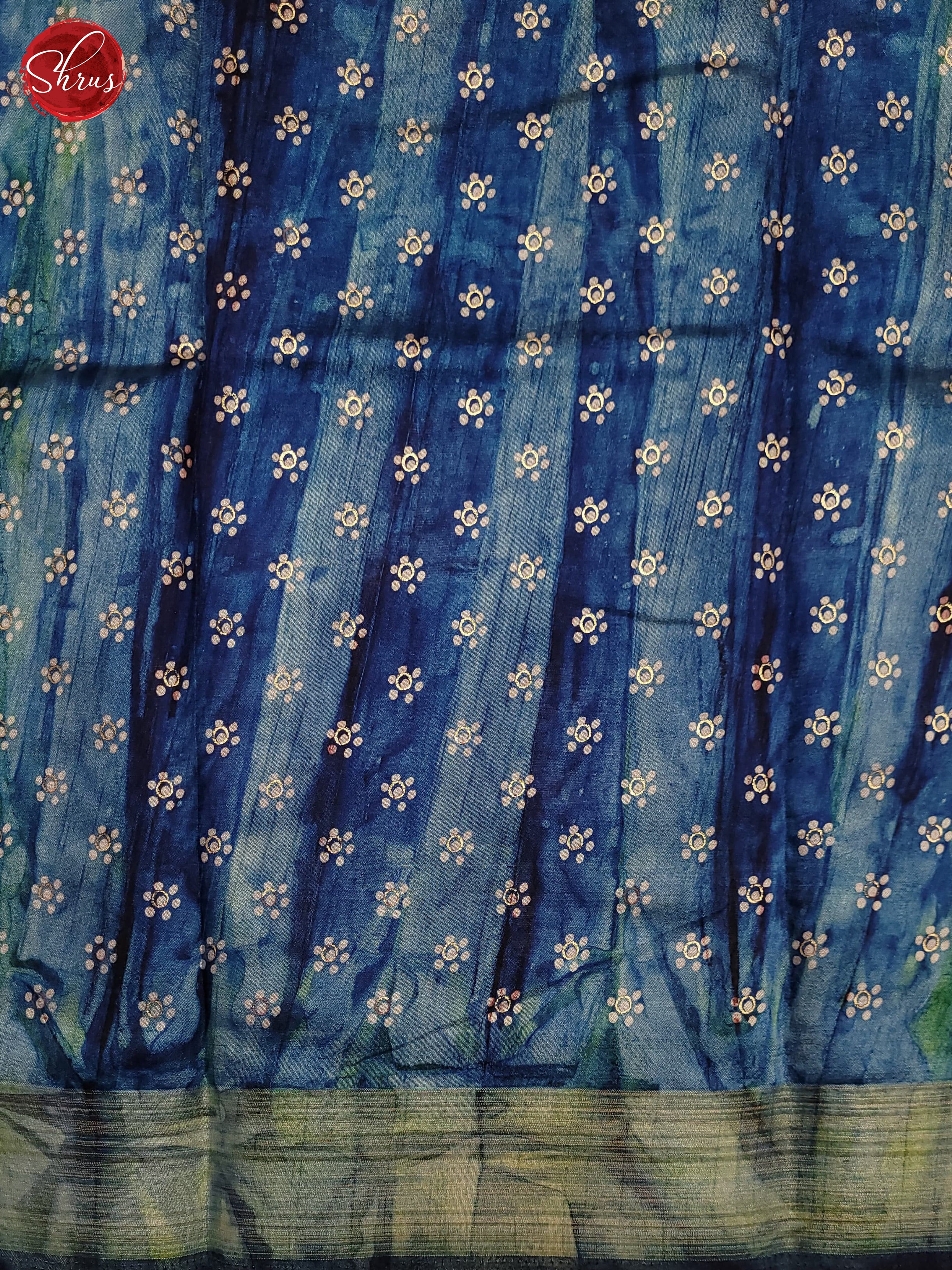 Blue(Single Tone) - Semi Matka Saree - Shop on ShrusEternity.com