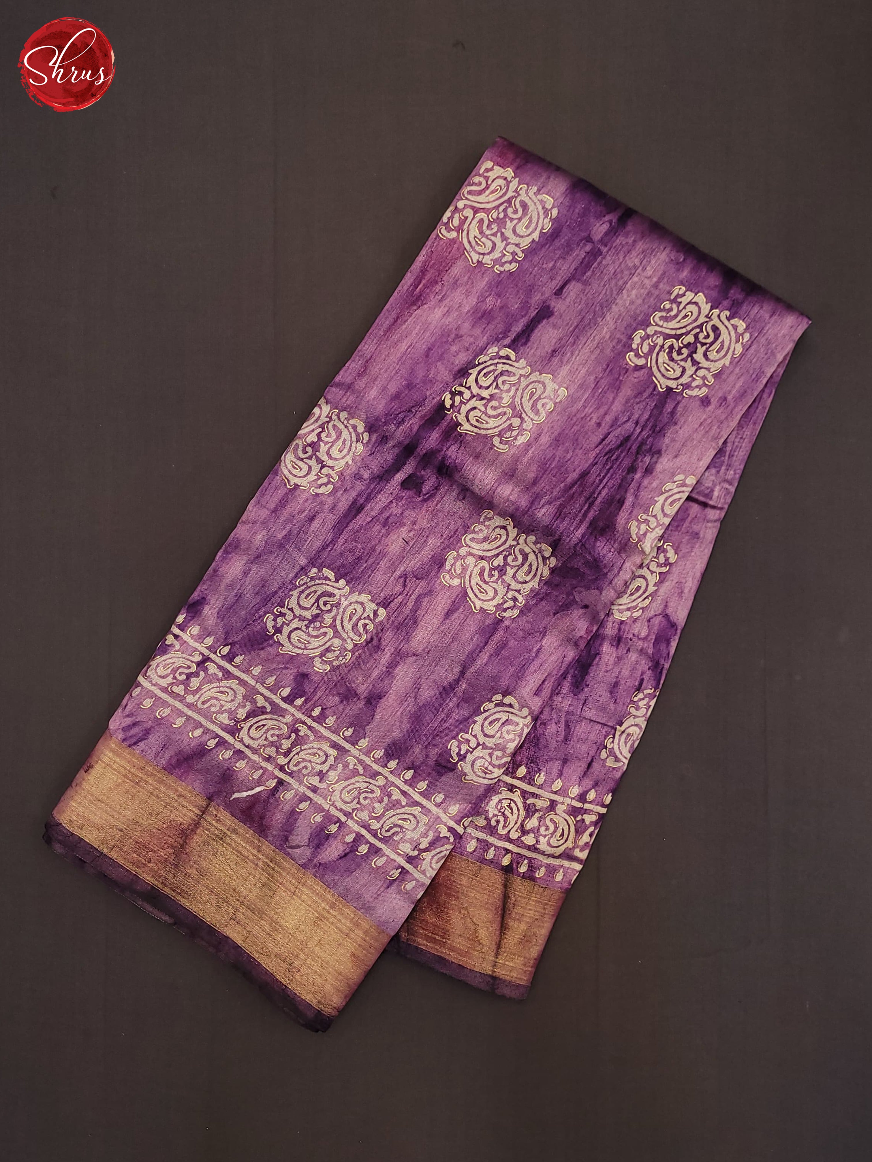Purple(Single Tone)- Semi Matka Saree - Shop on ShrusEternity.com
