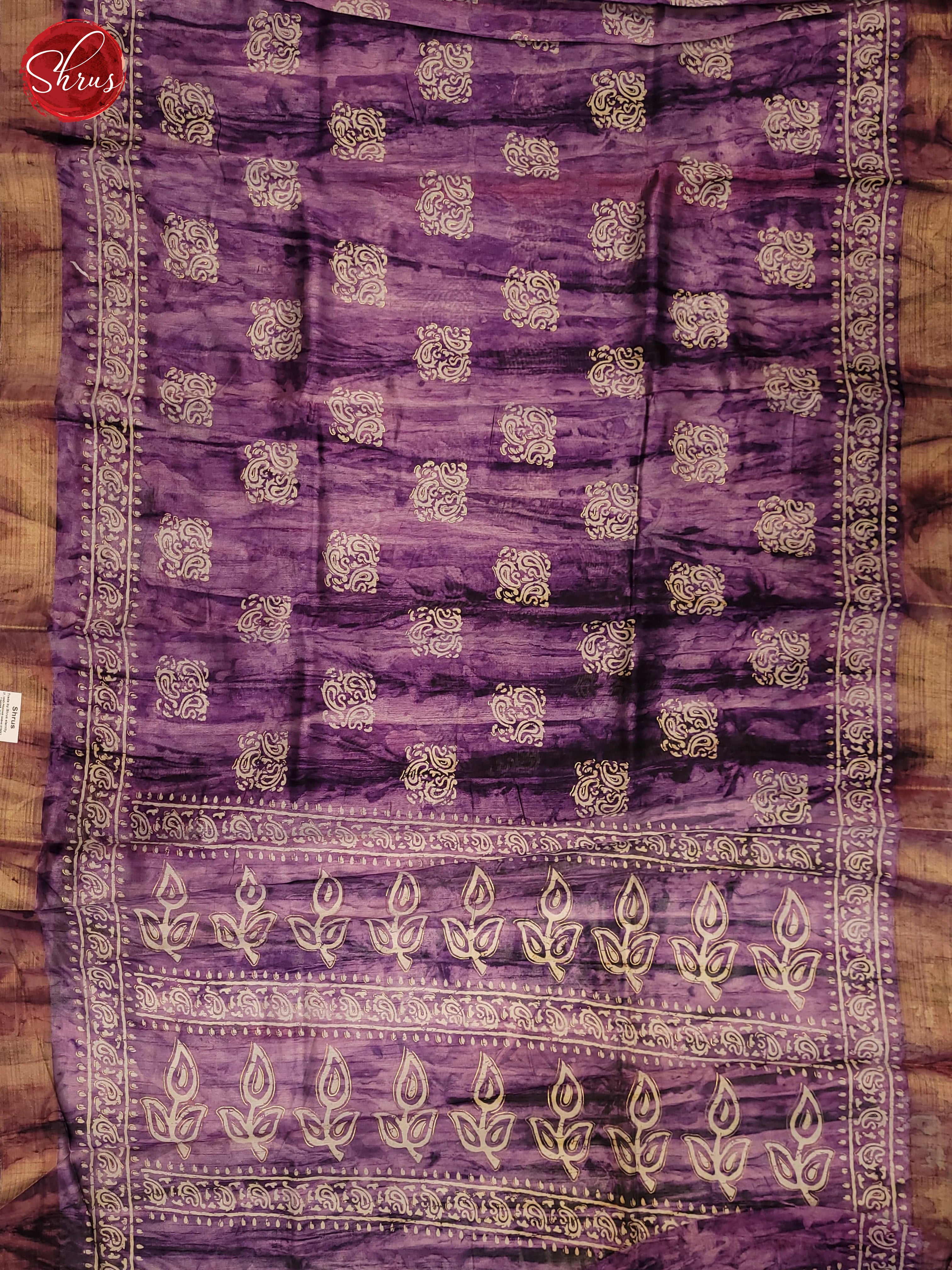 Purple(Single Tone)- Semi Matka Saree - Shop on ShrusEternity.com