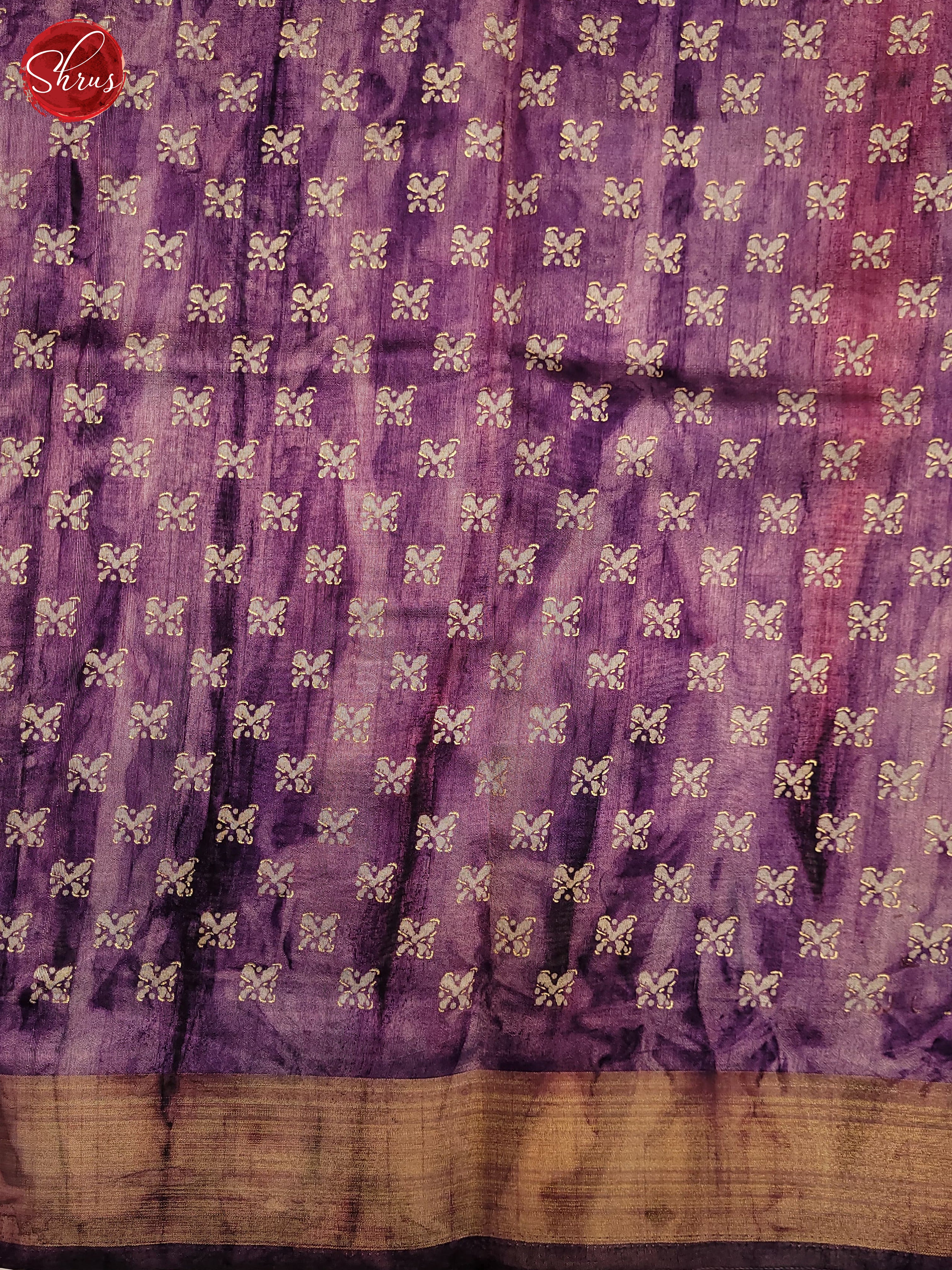 Purple(Single Tone)- Semi Matka Saree - Shop on ShrusEternity.com