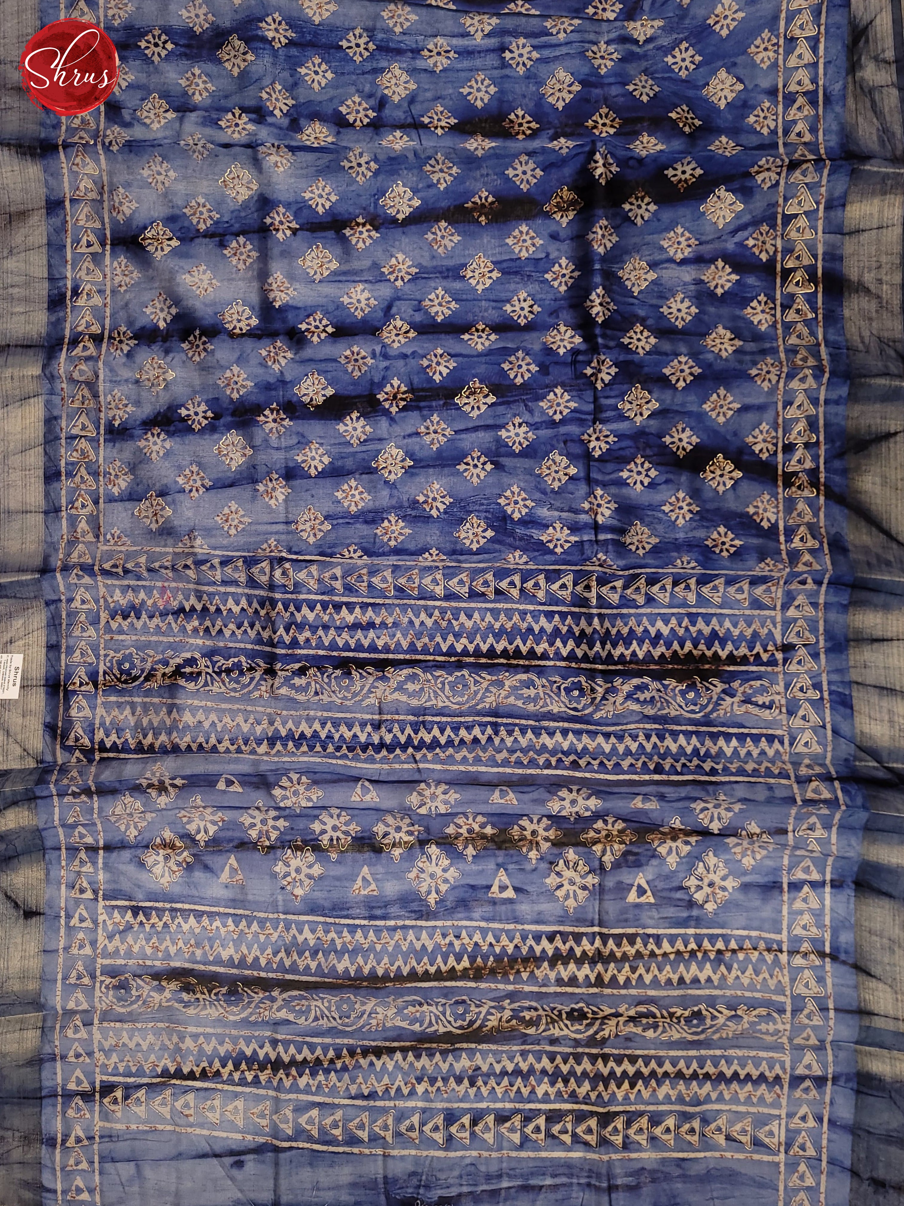 Blue(Single Tone)- Semi Matka Saree - Shop on ShrusEternity.com