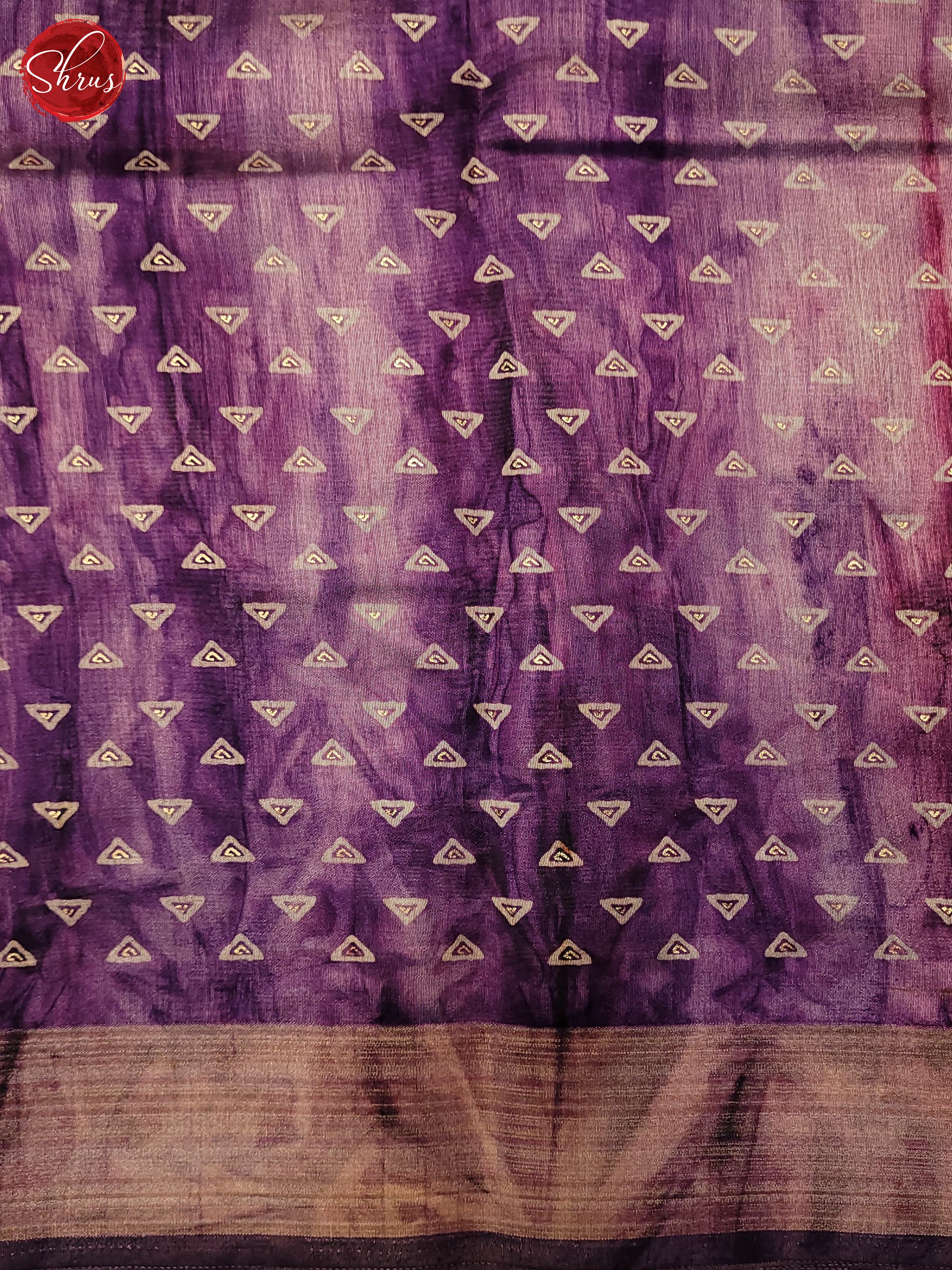 Lavender(Single Tone) - Semi Matka Saree - Shop on ShrusEternity.com