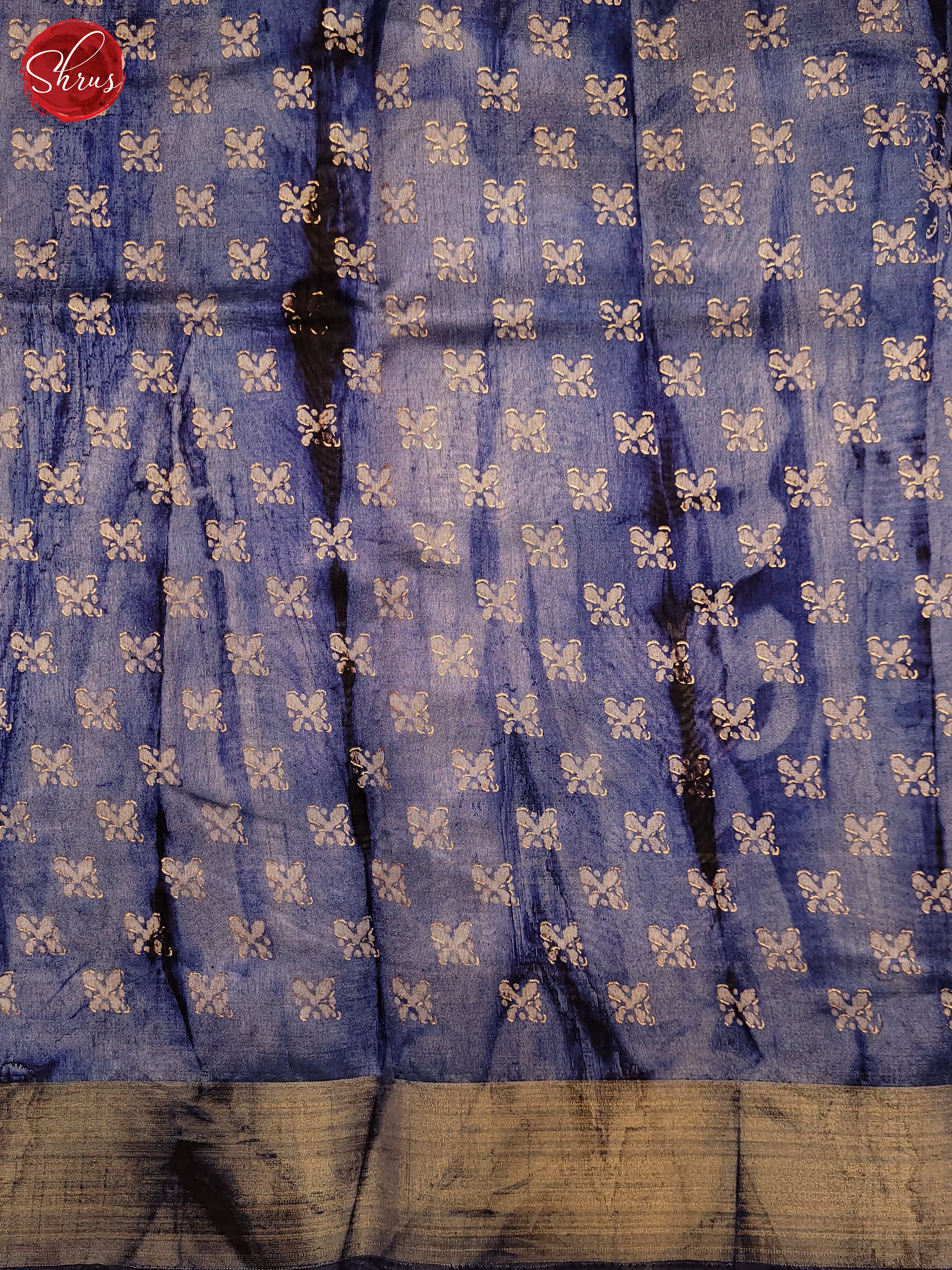 Blue(Single Tone) - Semi Matka Saree - Shop on ShrusEternity.com