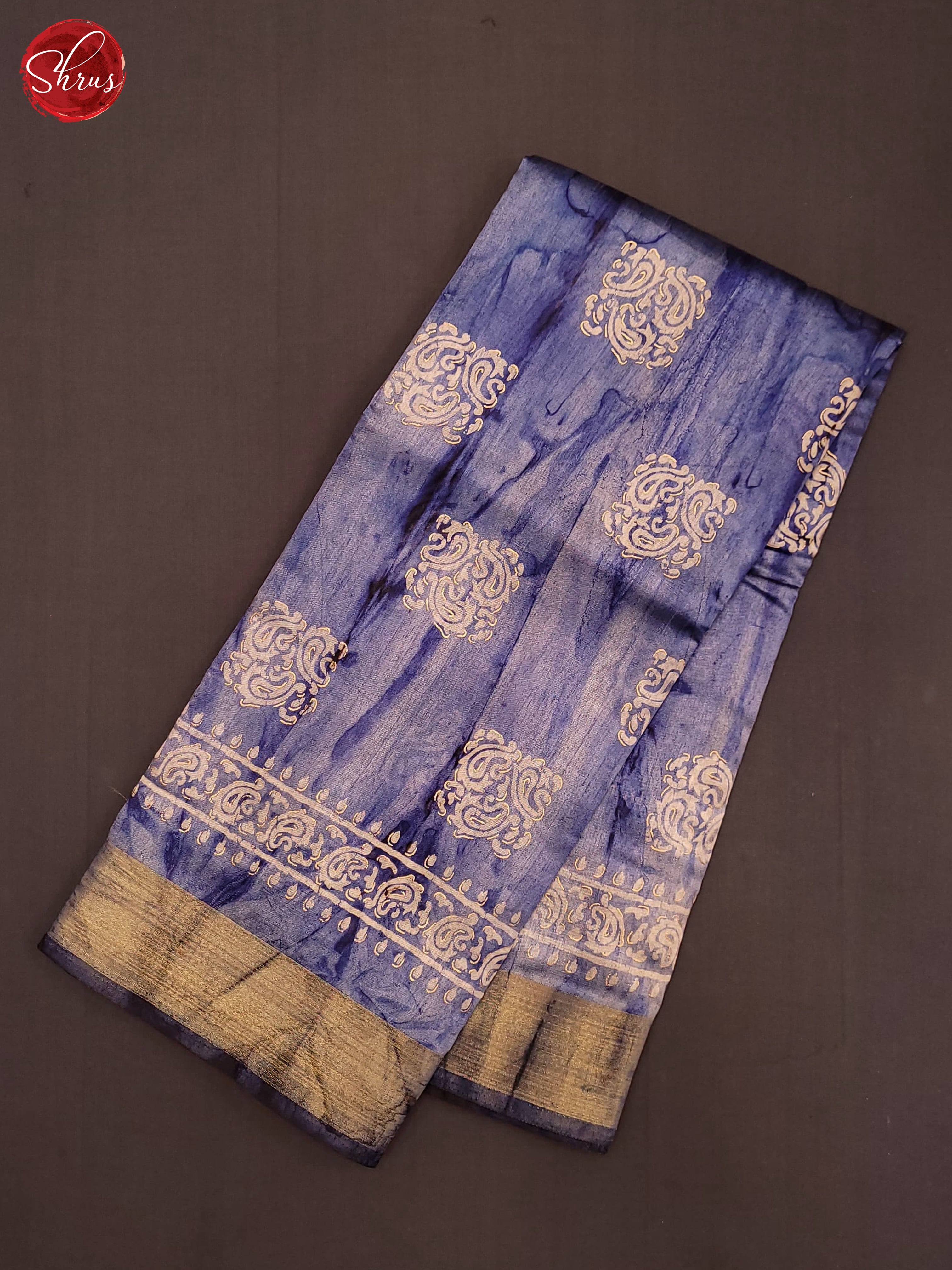 Blue(Single Tone) - Semi Matka Saree - Shop on ShrusEternity.com