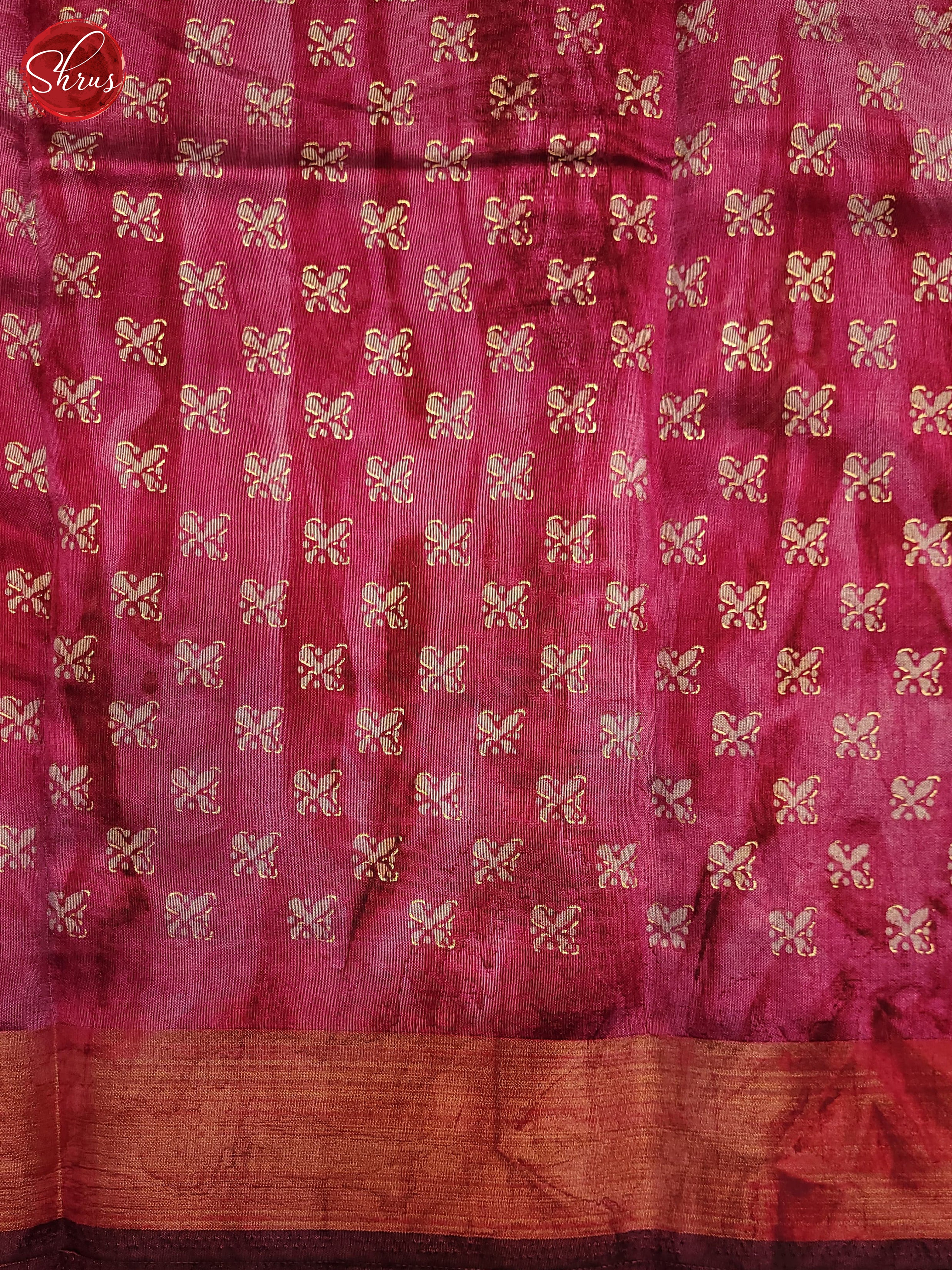 Pink(SIngle Tone)- Semi Matka Saree - Shop on ShrusEternity.com