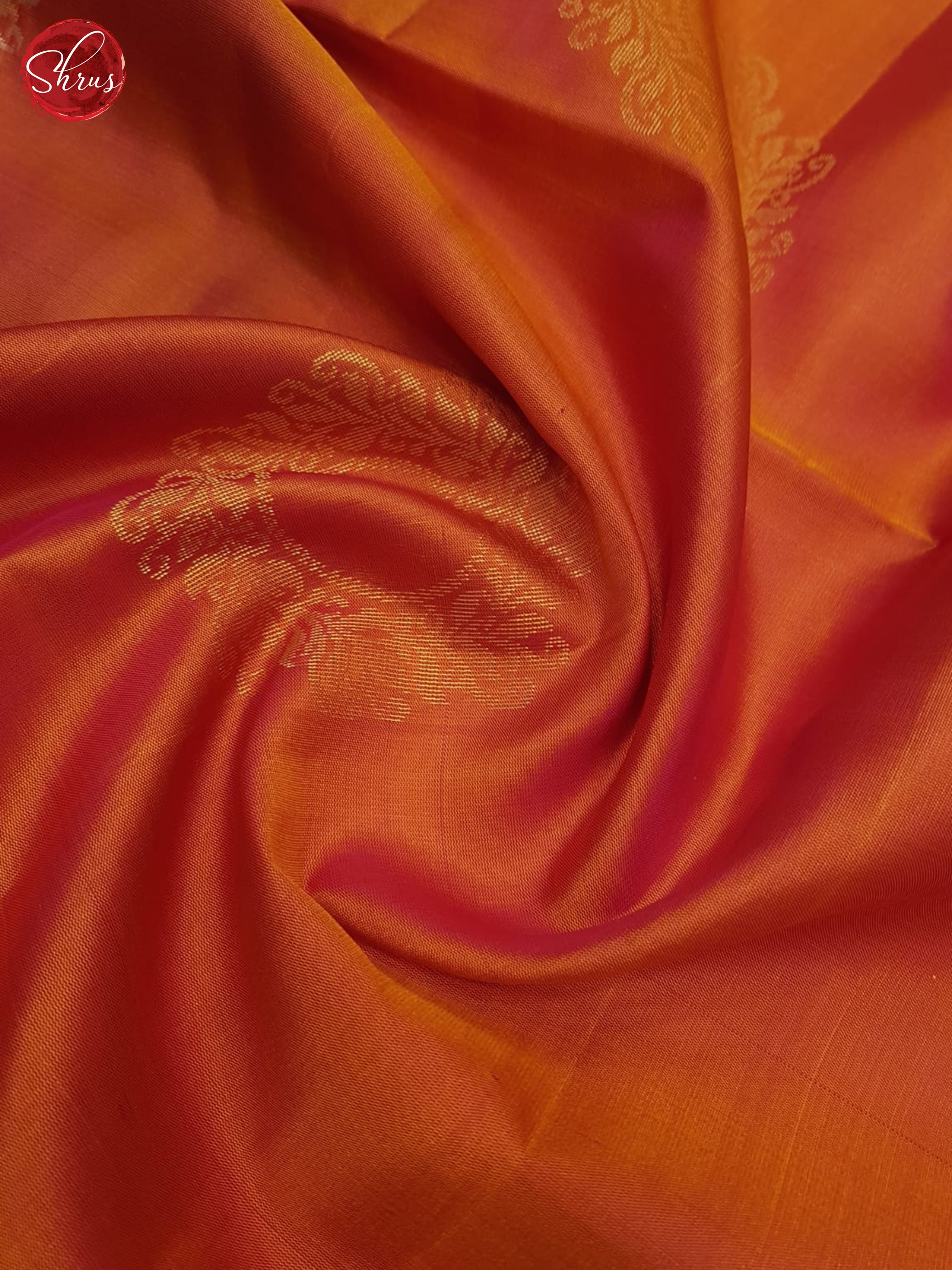 Orange & Blue - Soft Silk Saree - Shop on ShrusEternity.com