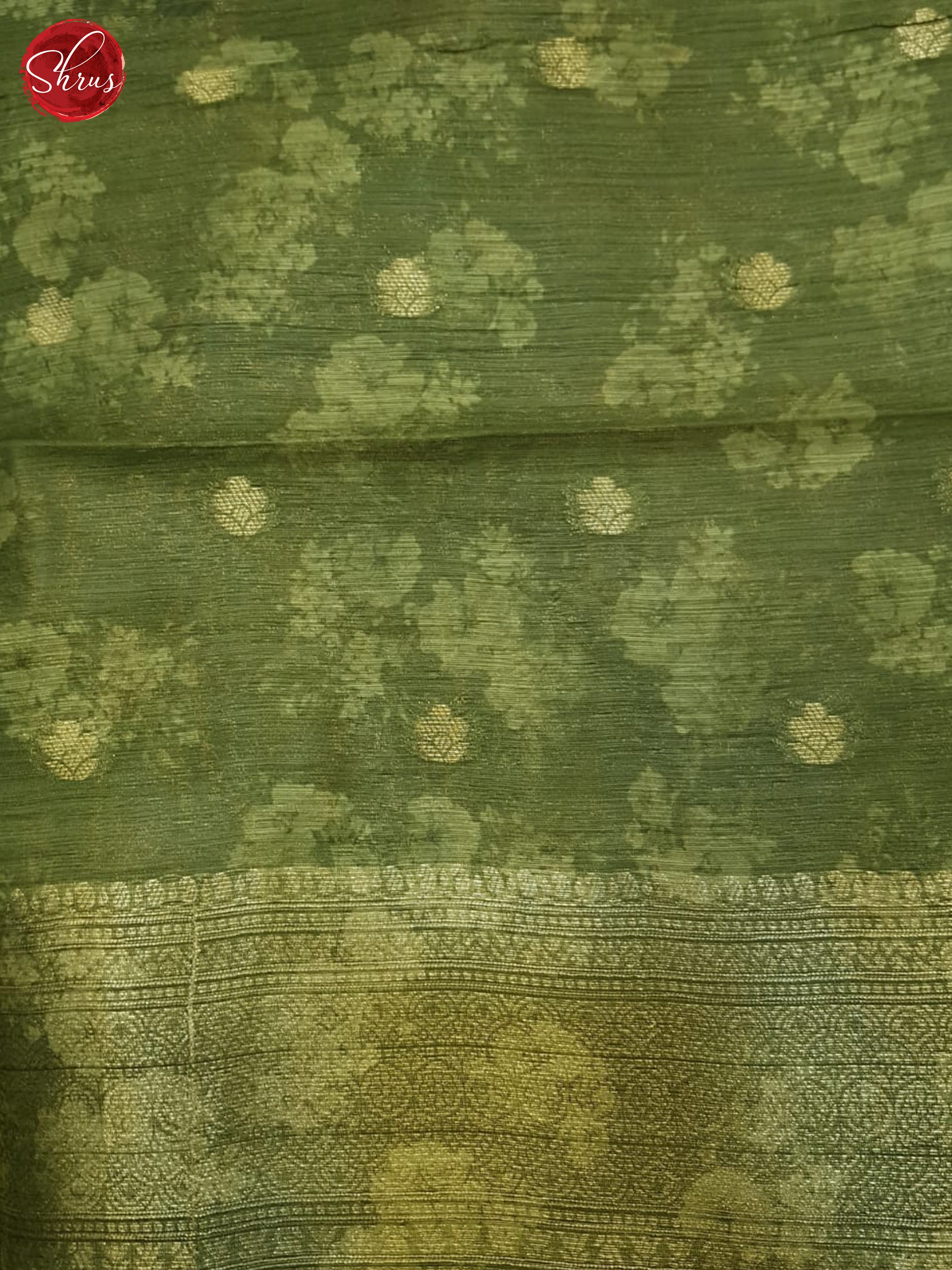 Green(SIngle Tone)- Semi Jute Saree - Shop on ShrusEternity.com