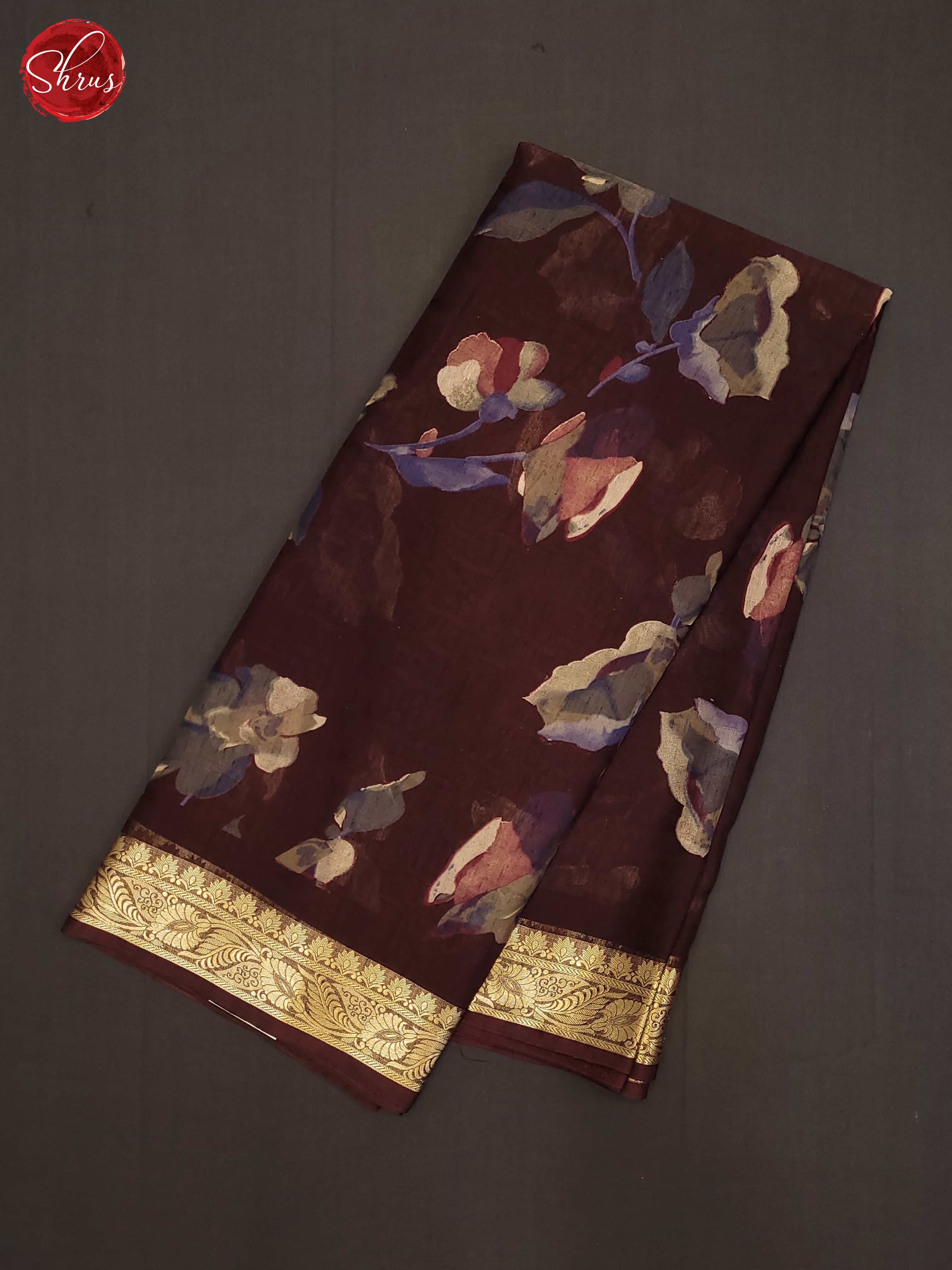 Brown(Single Tone)- Semi Crepe Saree - Shop on ShrusEternity.com