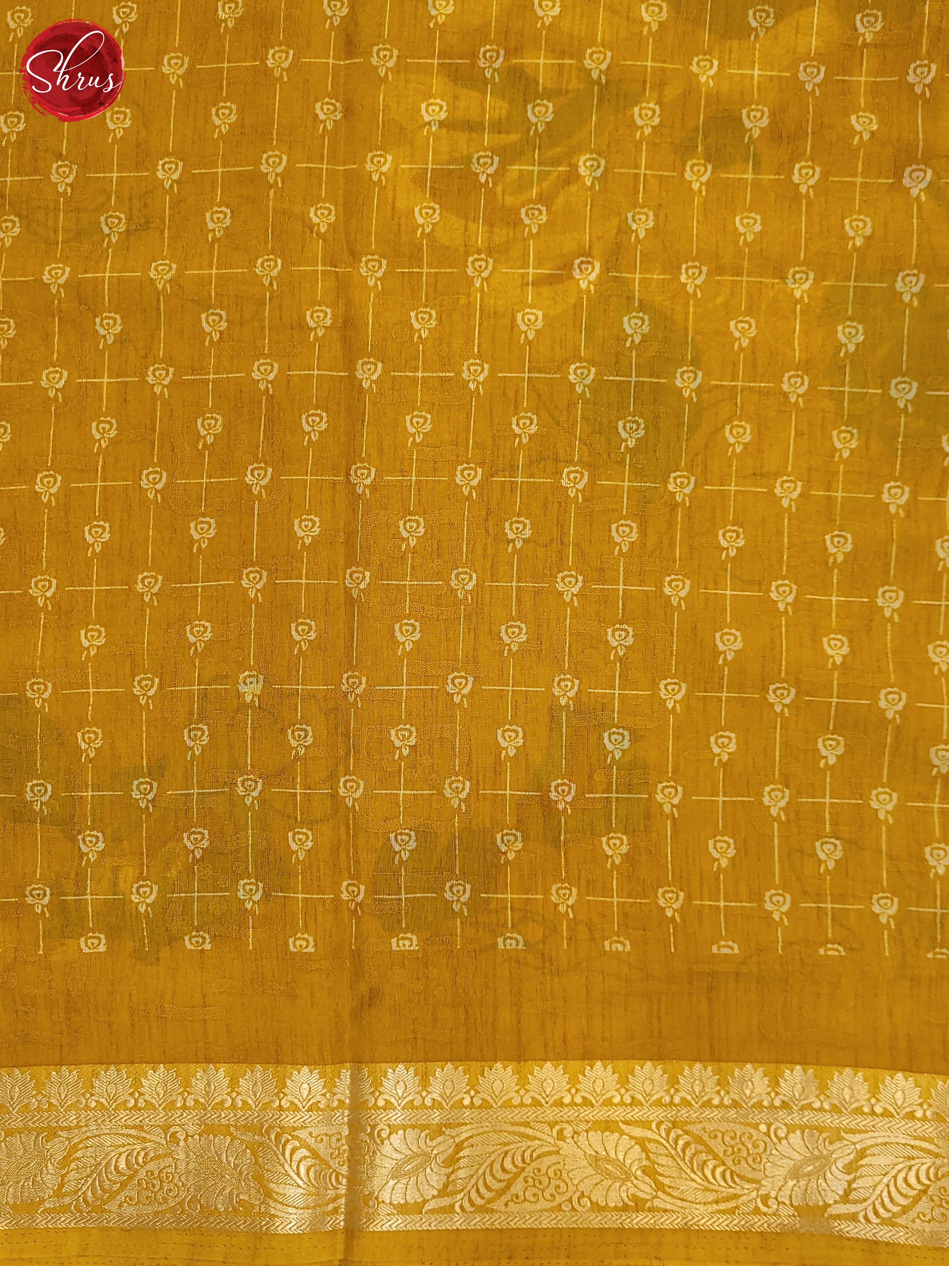 Mustard(Single Tone) - Semi Crepe Saree - Shop on ShrusEternity.com