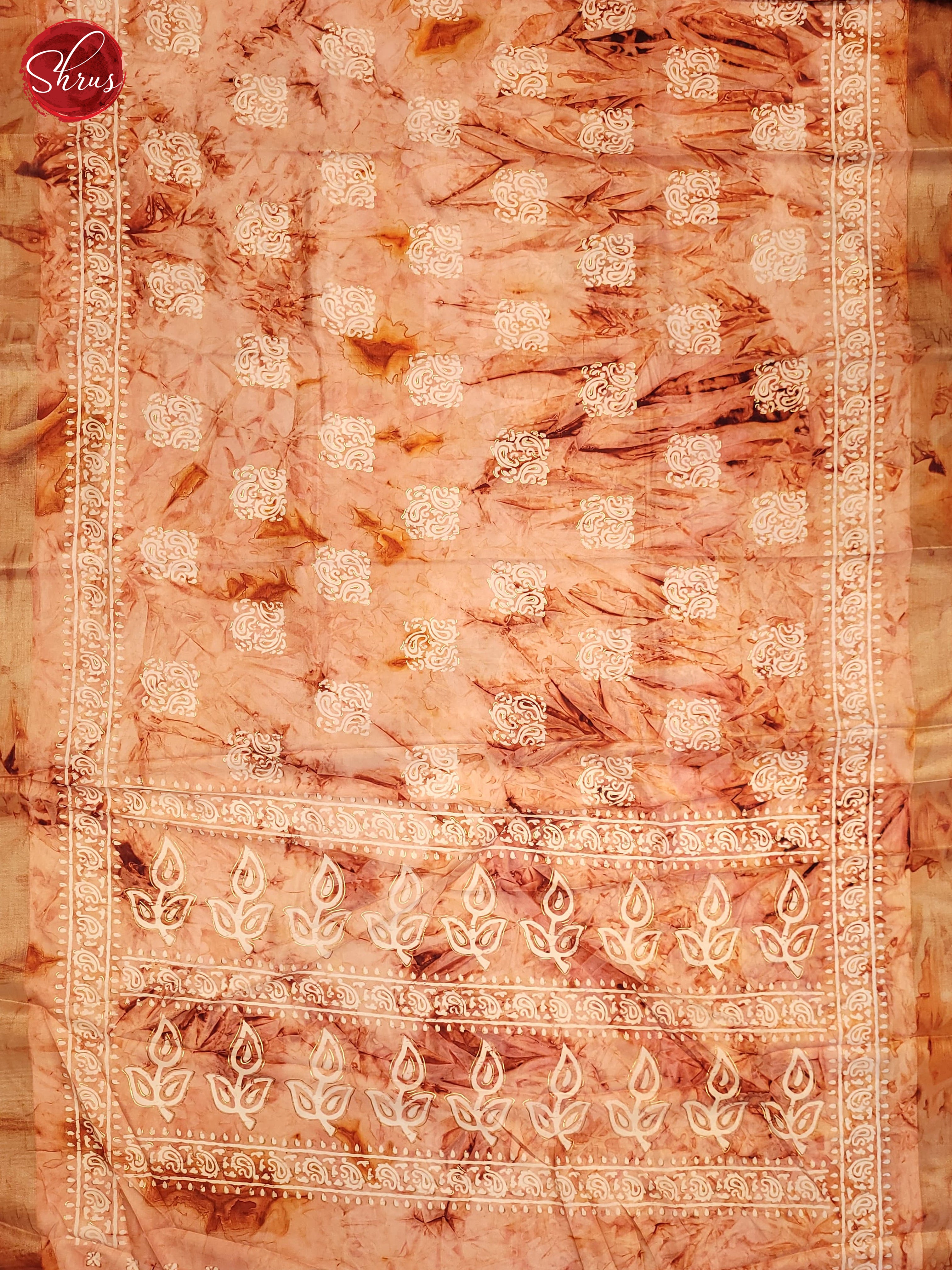 Light Brown(Single Tone) - Semi Crepe Saree - Shop on ShrusEternity.com