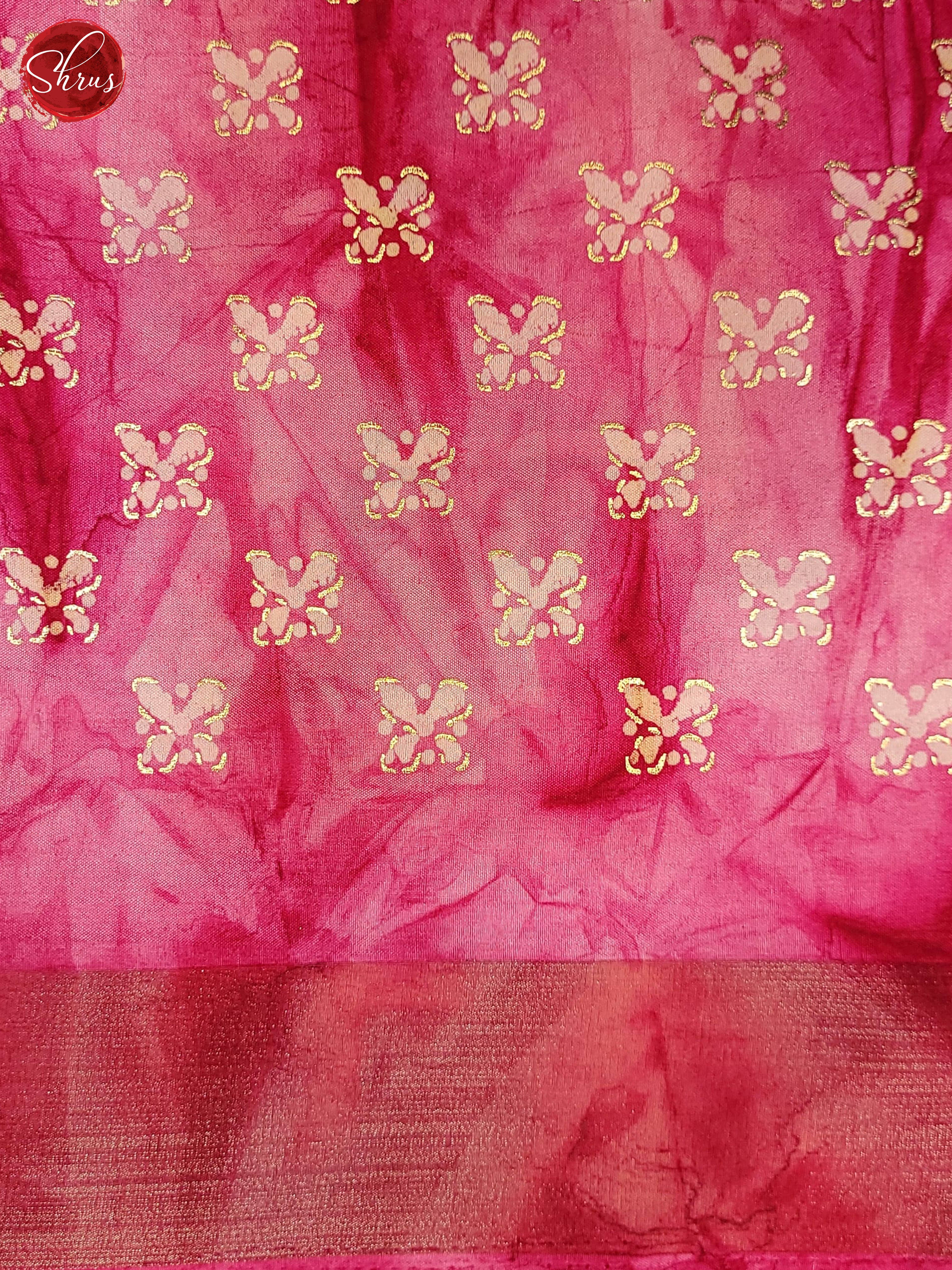 Pink(Single Tone) - Semi Crepe Saree - Shop on ShrusEternity.com