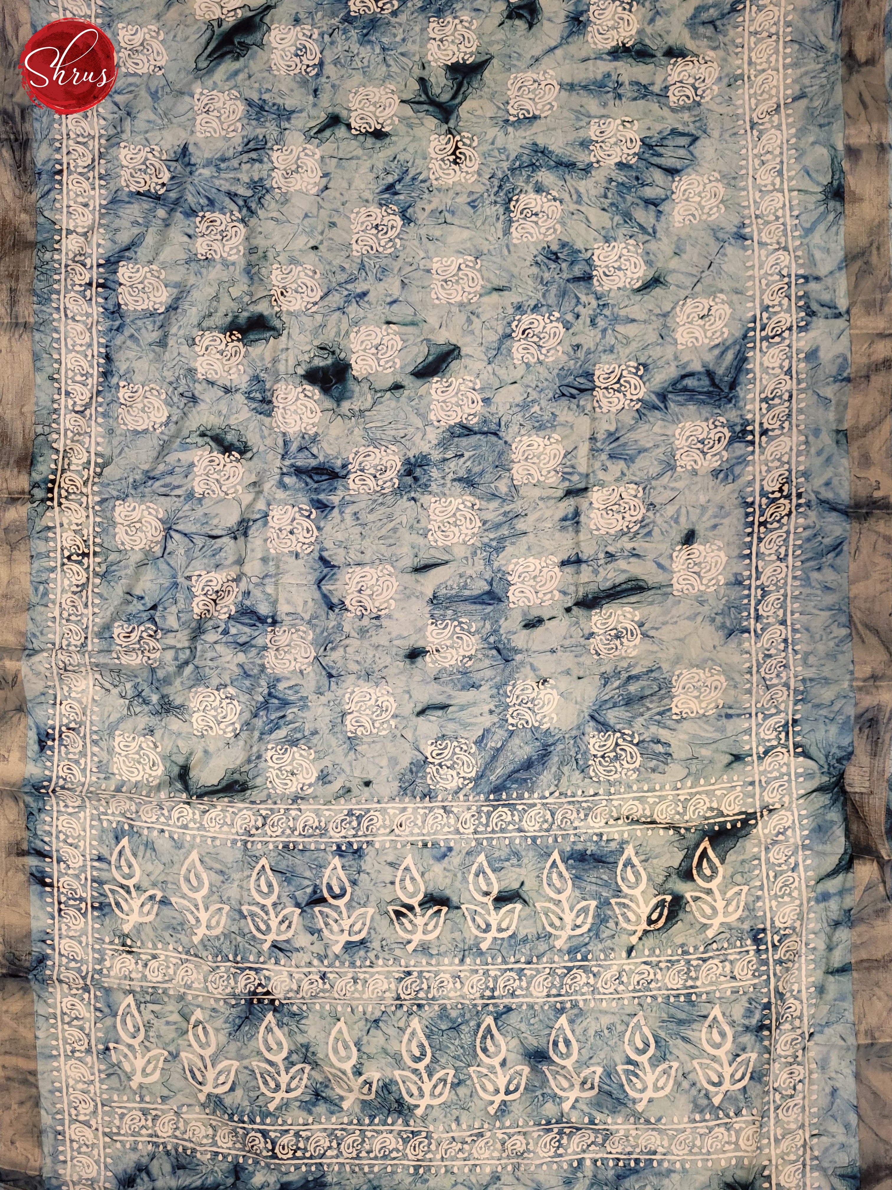 Blue(Single Tone) - Semi Crepe Saree - Shop on ShrusEternity.com