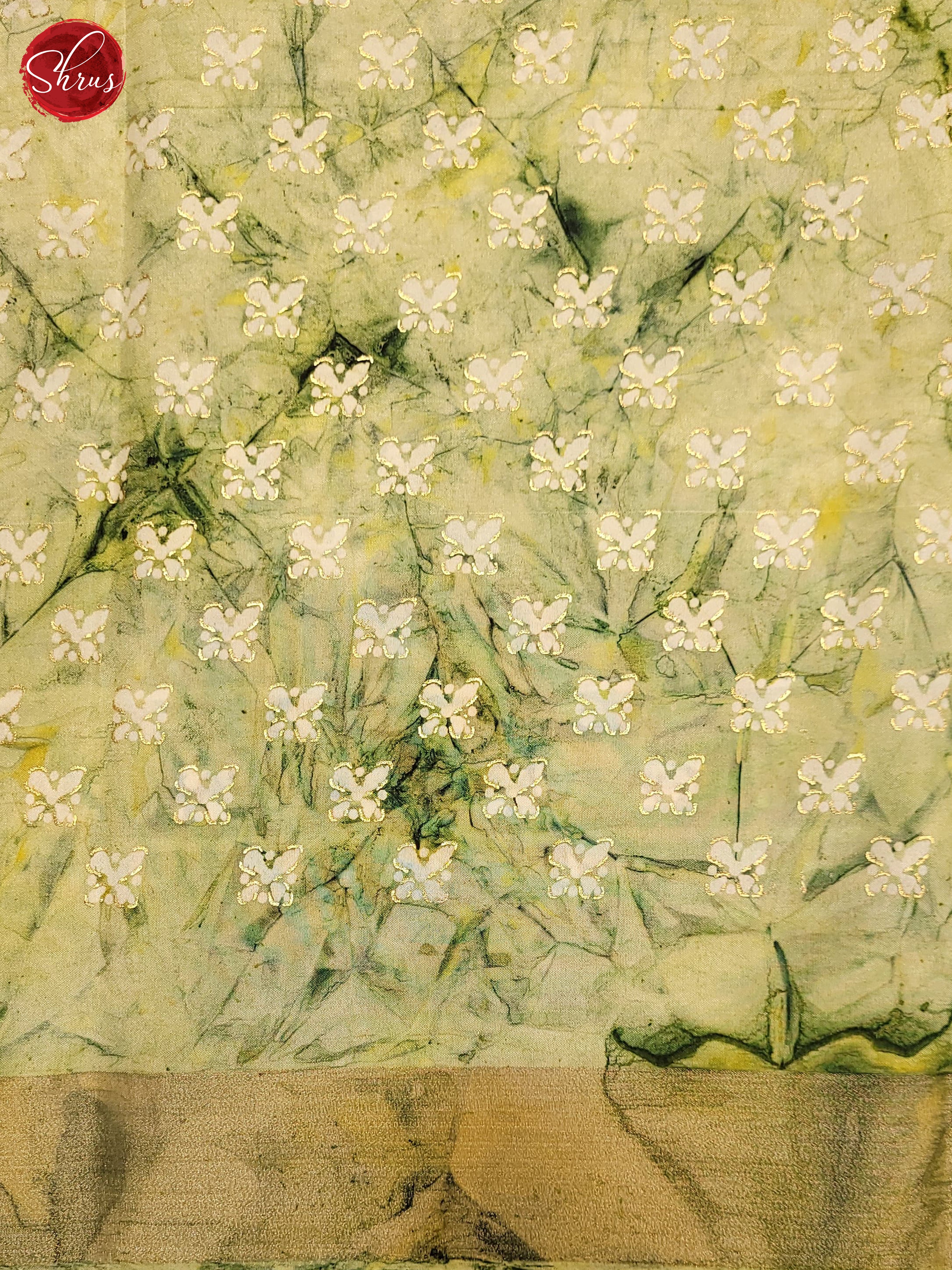 Green(Single Tone)- Semi Crepe Saree - Shop on ShrusEternity.com