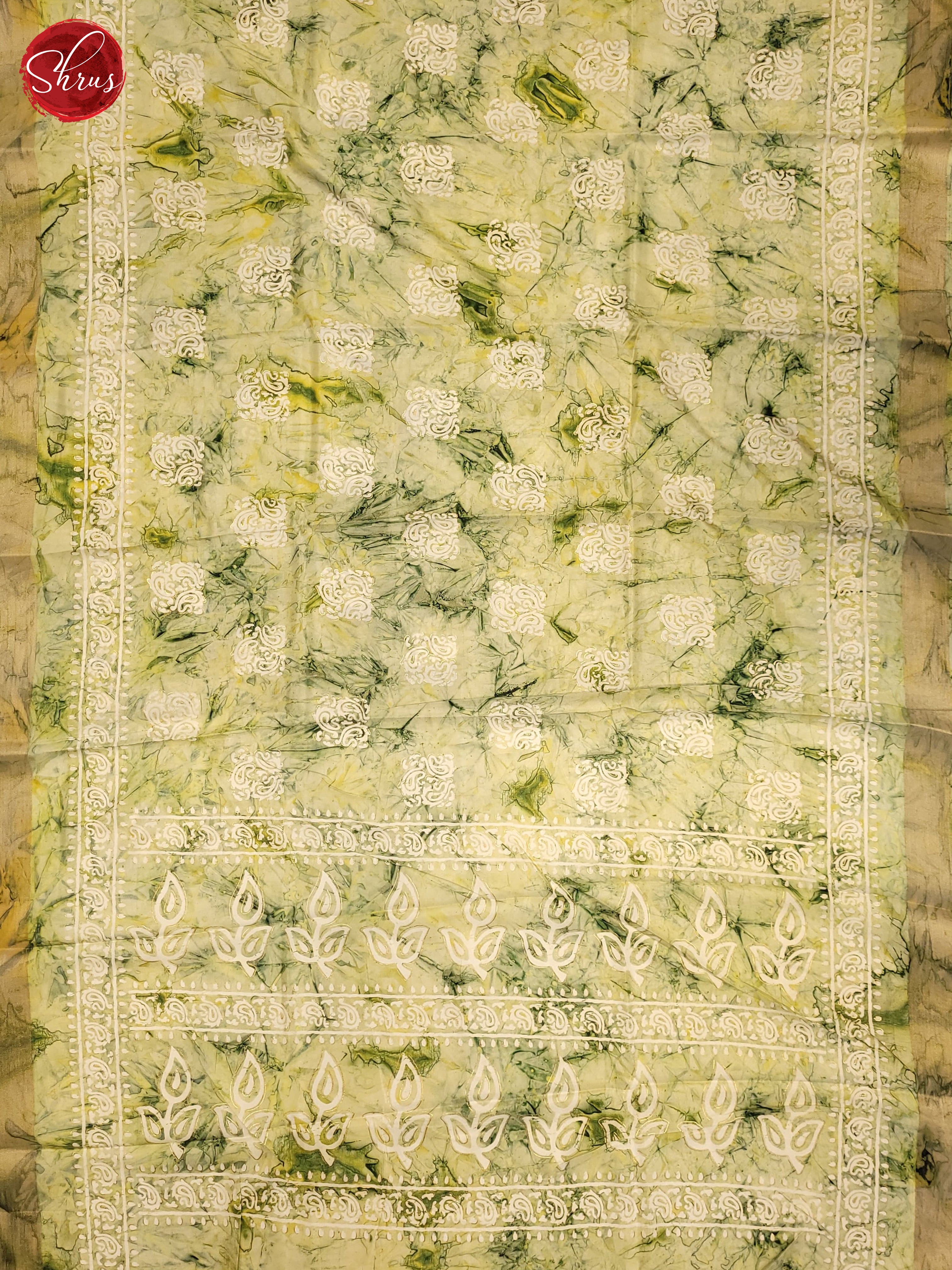 Green(Single Tone)- Semi Crepe Saree - Shop on ShrusEternity.com