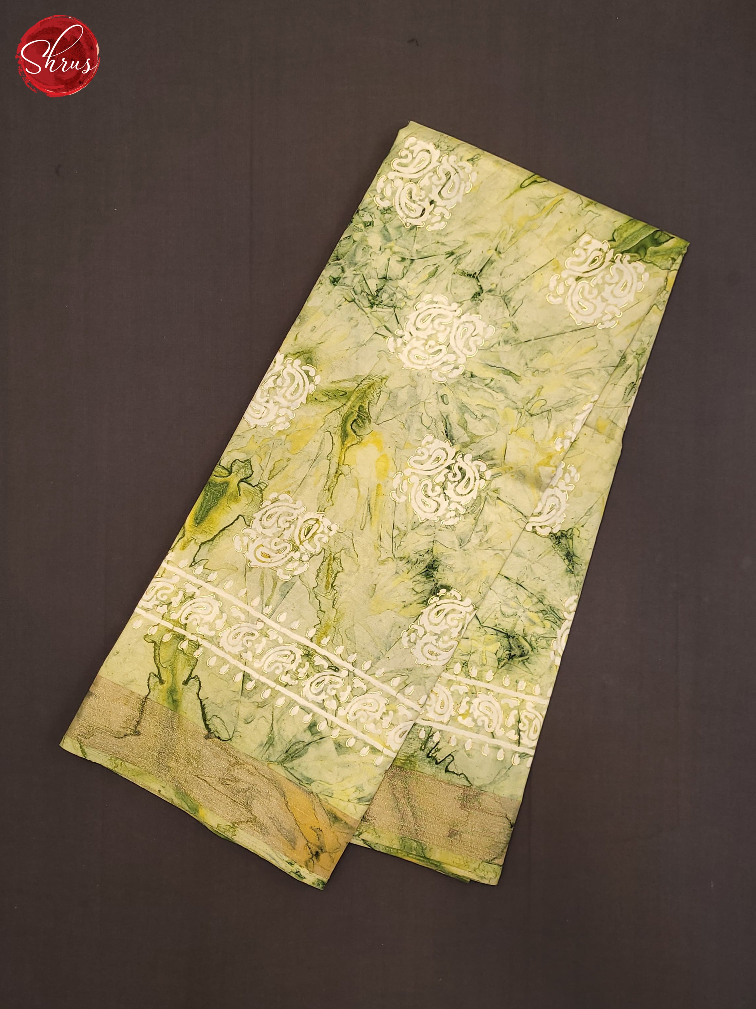 Green(Single Tone)- Semi Crepe Saree - Shop on ShrusEternity.com