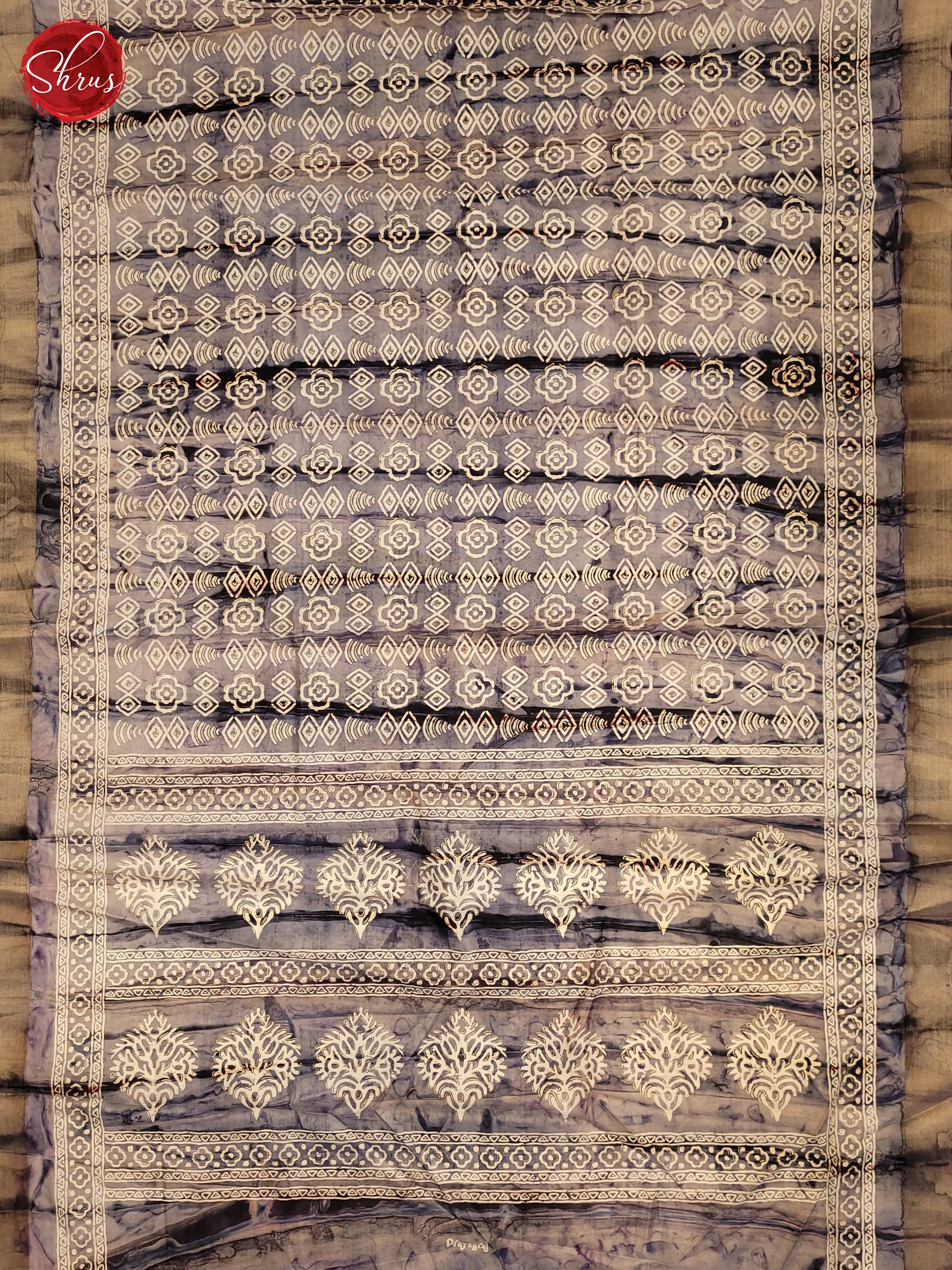 Grey(SIngle Tone) - Semi Crepe Saree - Shop on ShrusEternity.com