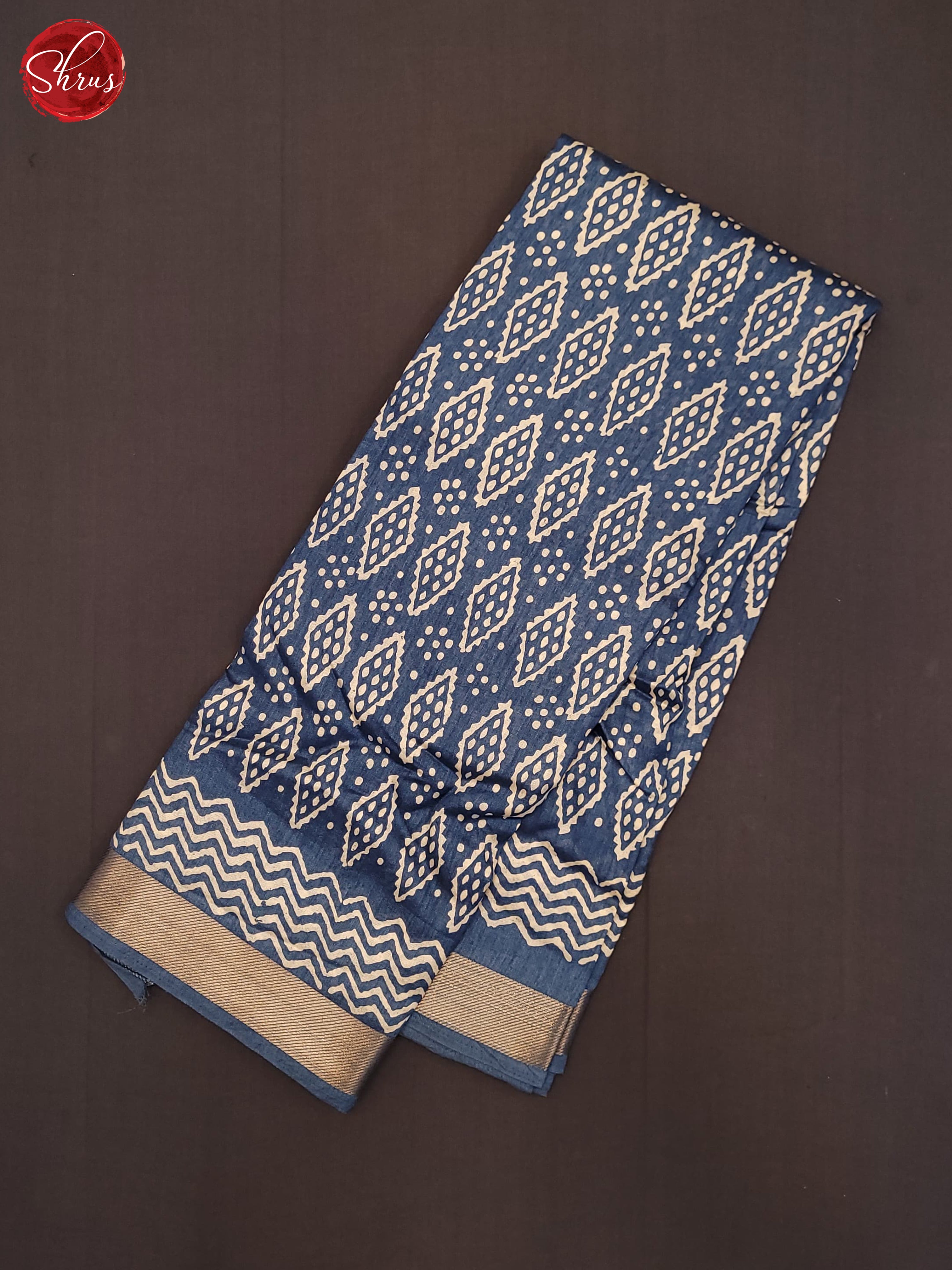 Blue (Single Tone)-Semi Matka Cotton Saree - Shop on ShrusEternity.com