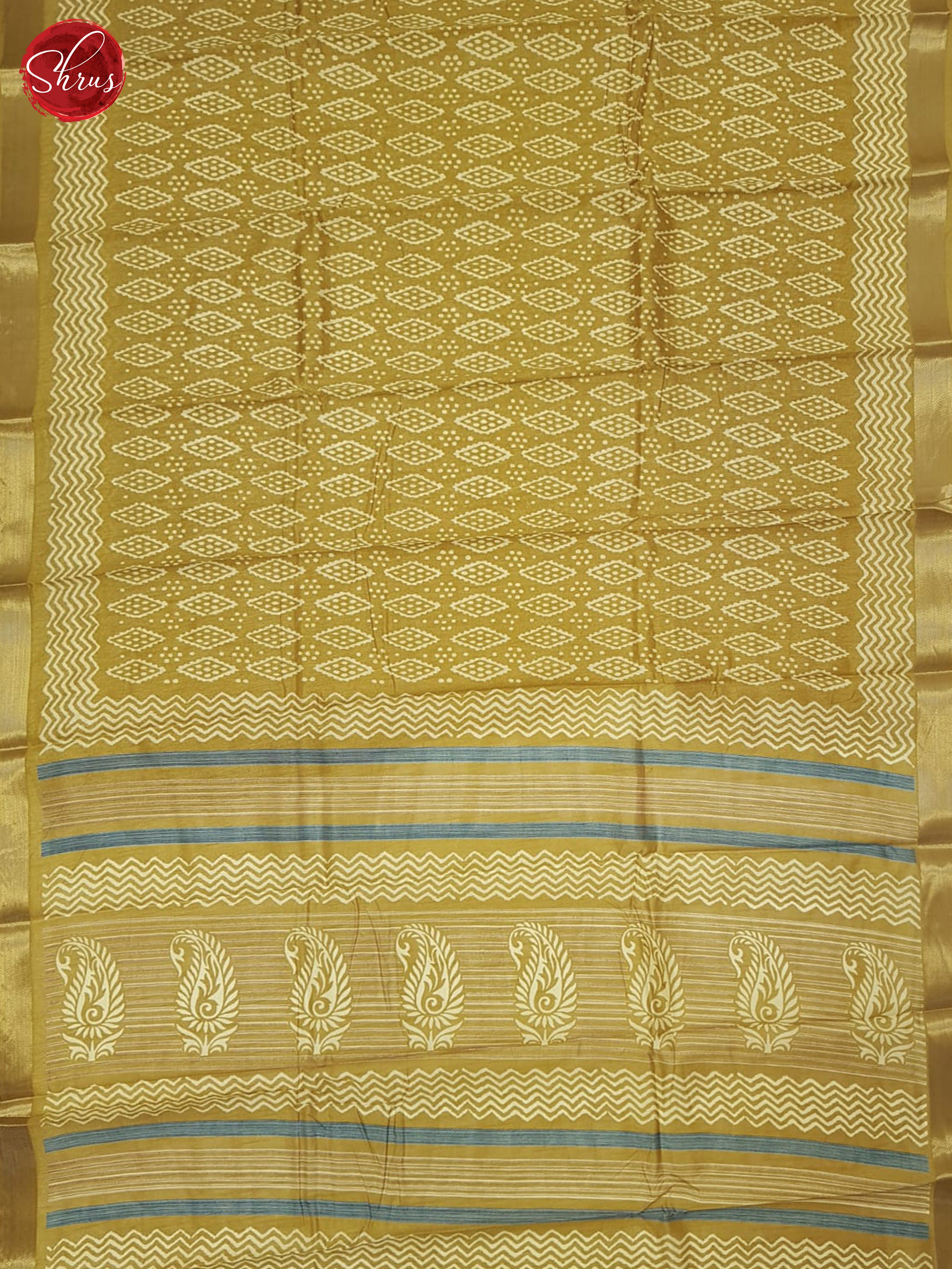 Mustard(Single Tone) - Semi Matka Cotton Saree - Shop on ShrusEternity.com