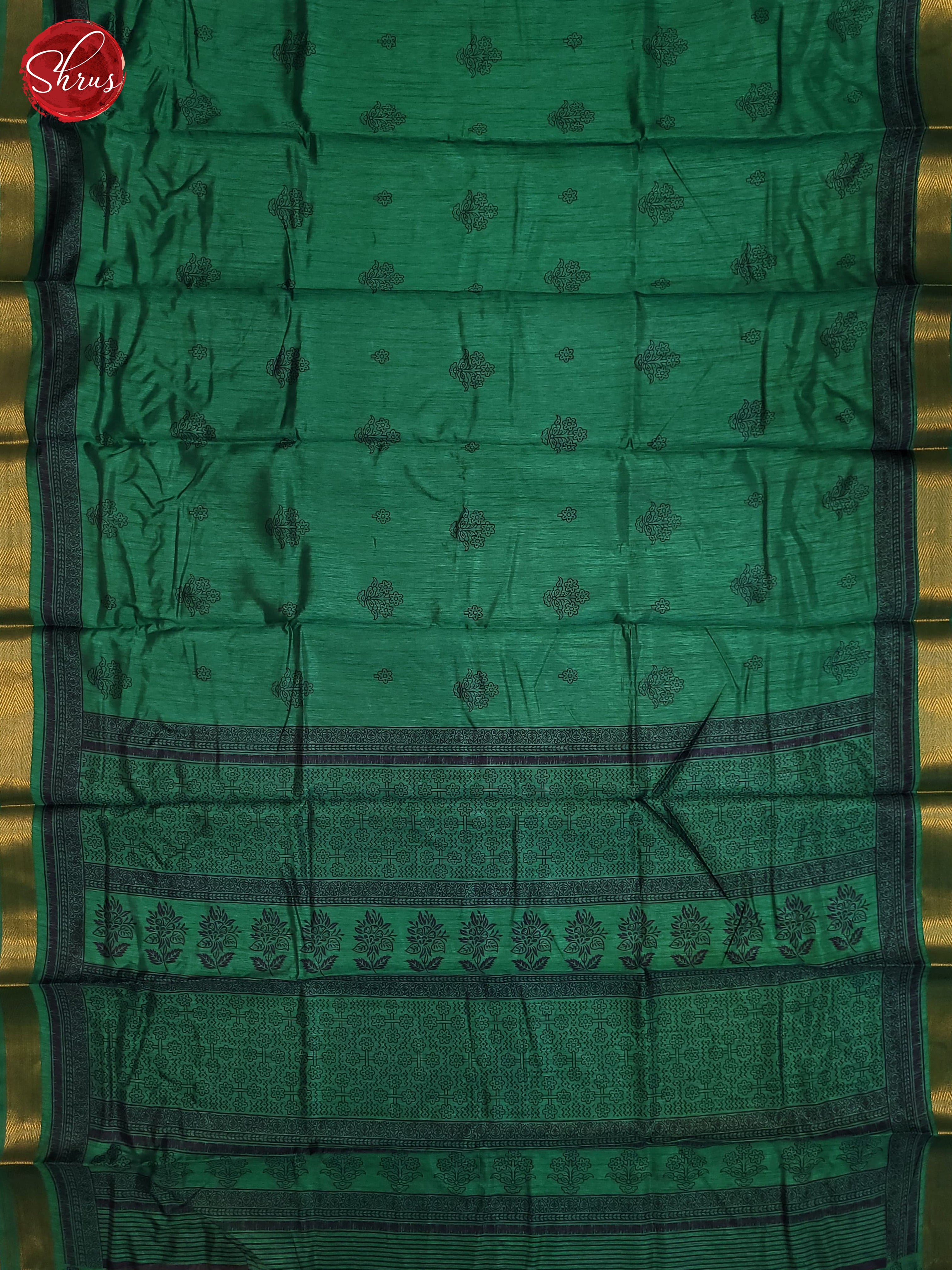 Green(Single Tone) -Semi Matka Cotton Saree - Shop on ShrusEternity.com