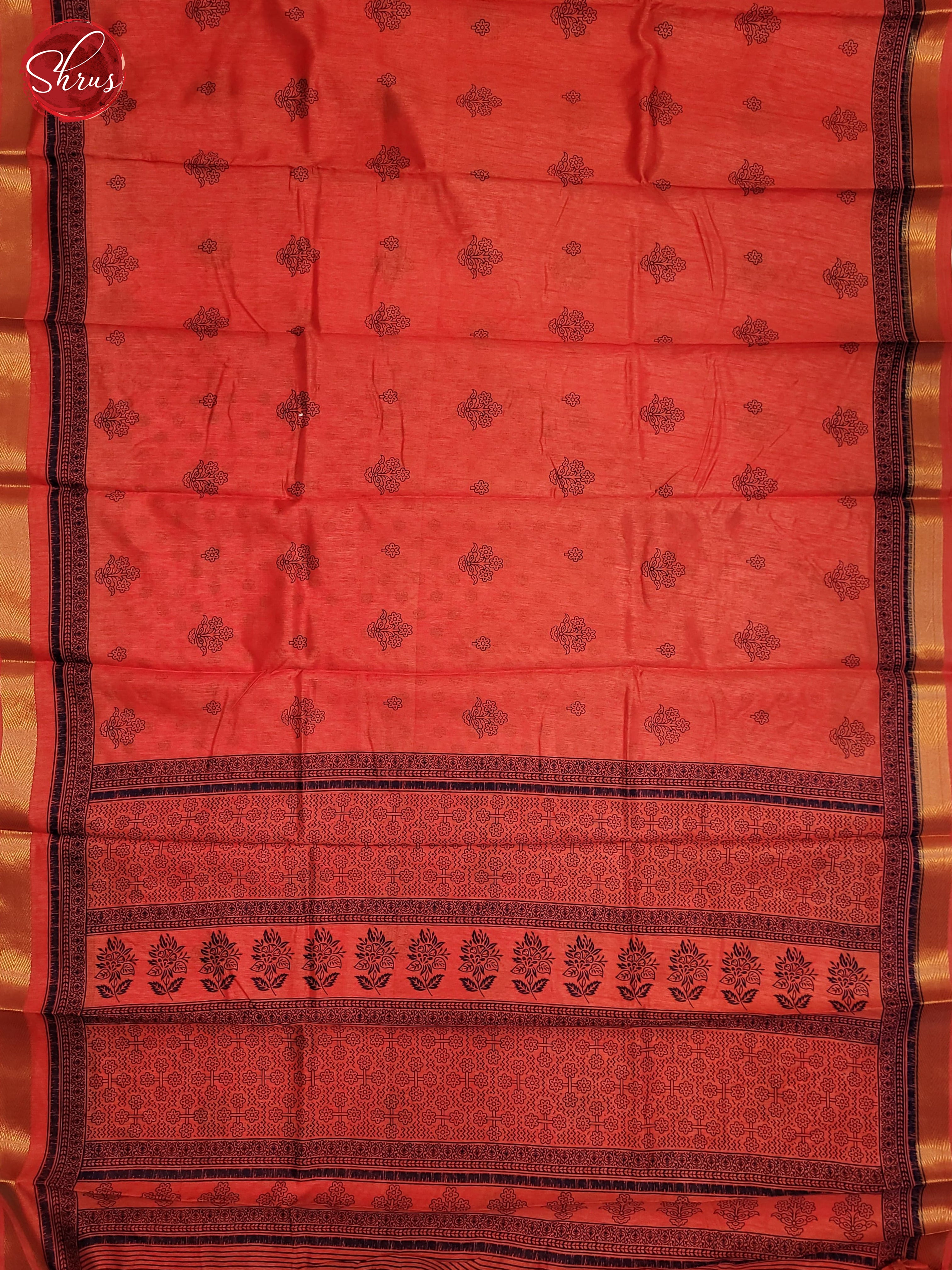 Peachish Pink(Single Tone)- Semi Matka Cotton Saree - Shop on ShrusEternity.com