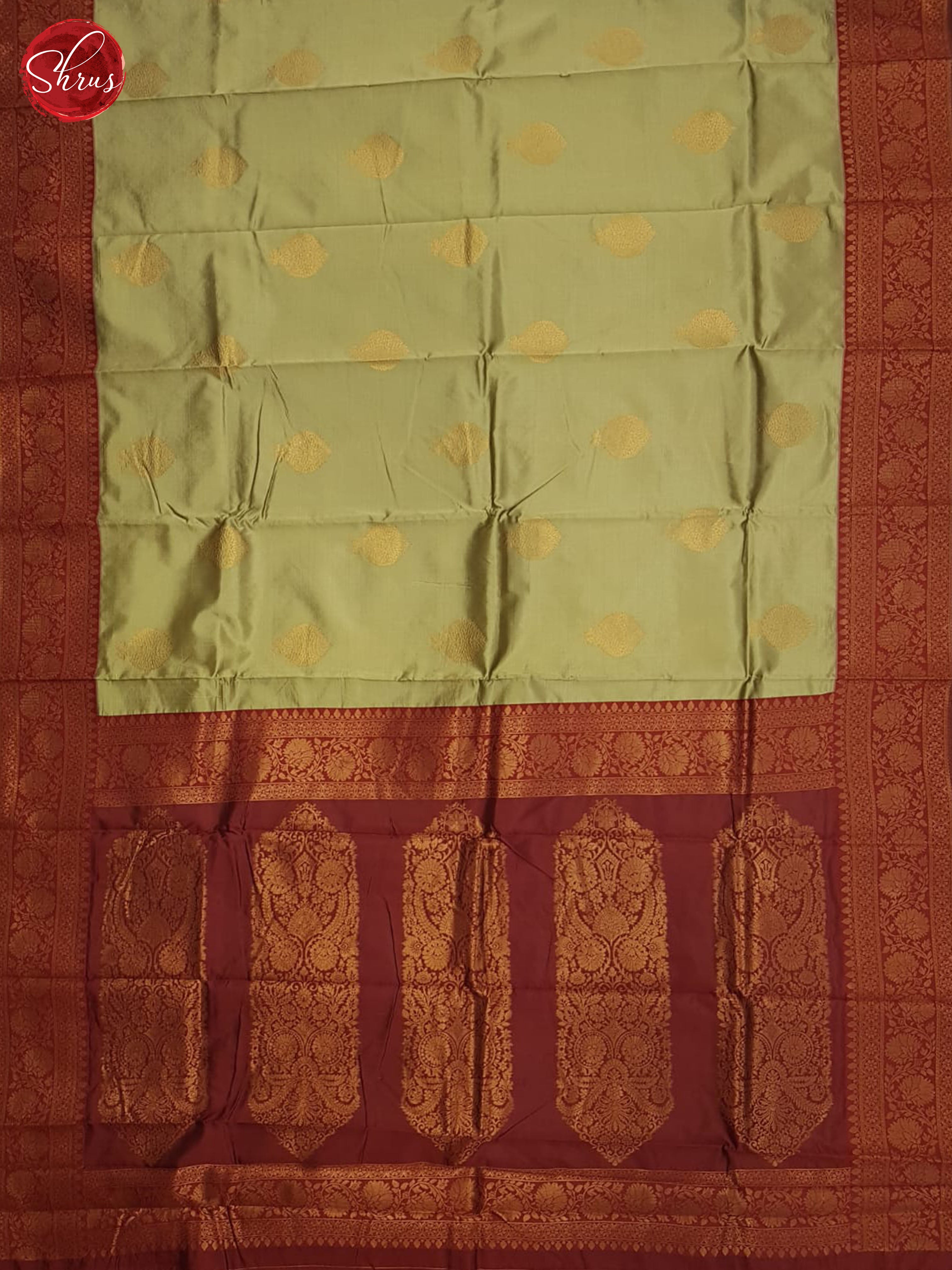 Elachi Green And Araku Maroon-Semi soft silk saree - Shop on ShrusEternity.com