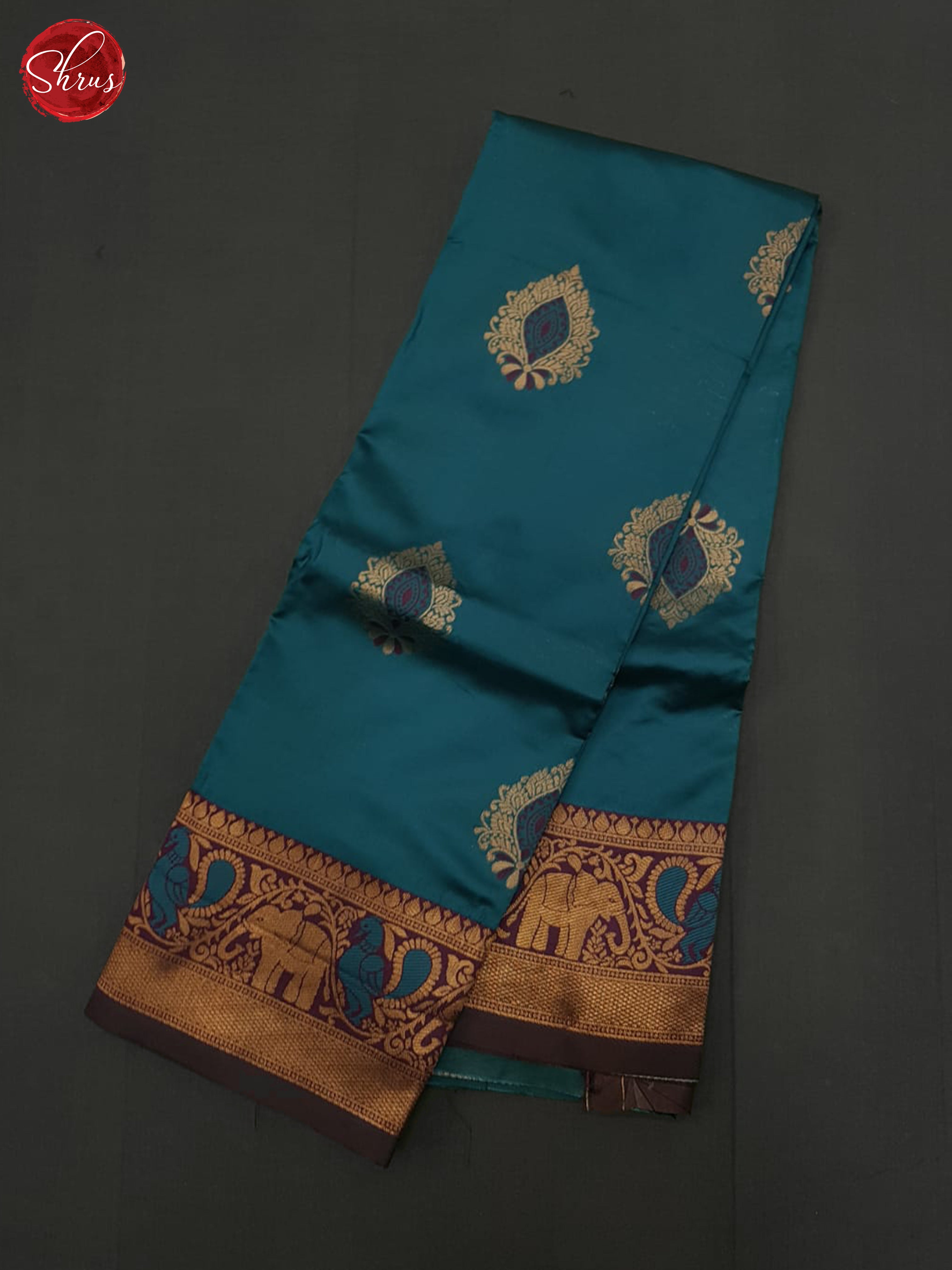 Peacock Neck & Purple- Semi Softsilk Saree - Shop on ShrusEternity.com