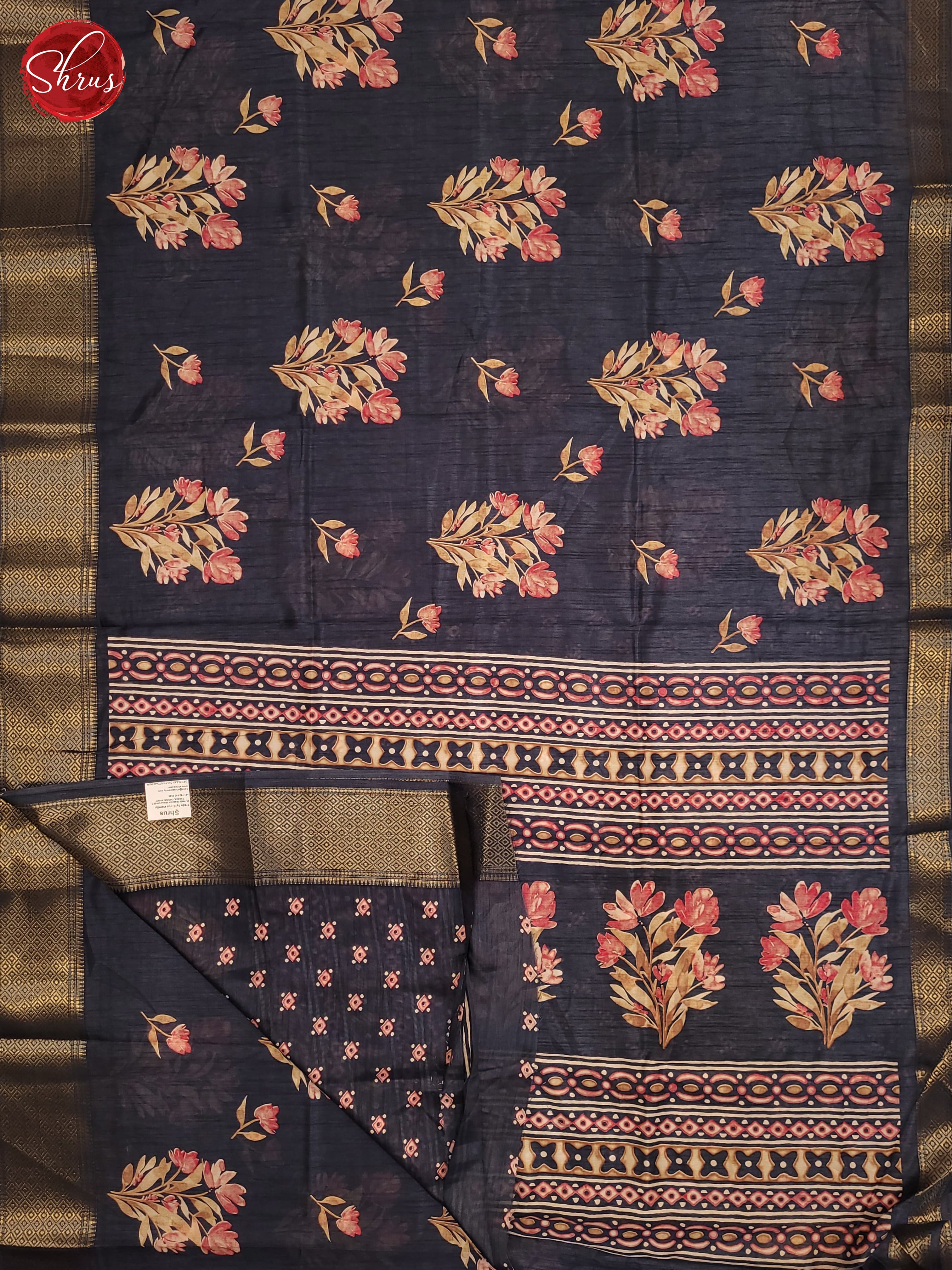 Grey(Single Tone) - Semi Crepe Saree - Shop on ShrusEternity.com