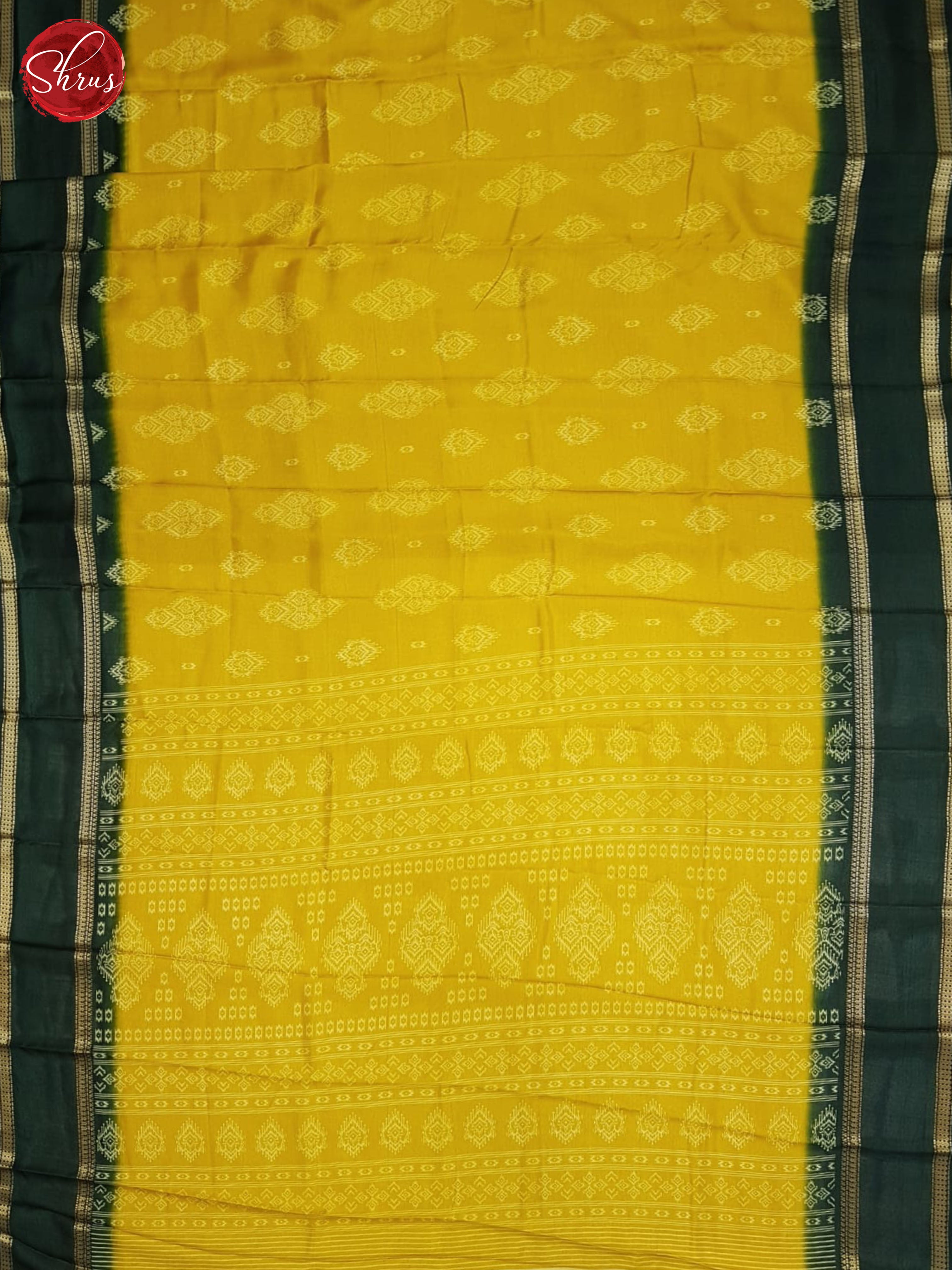 Yellow And Green-Semi Crepe saree - Shop on ShrusEternity.com