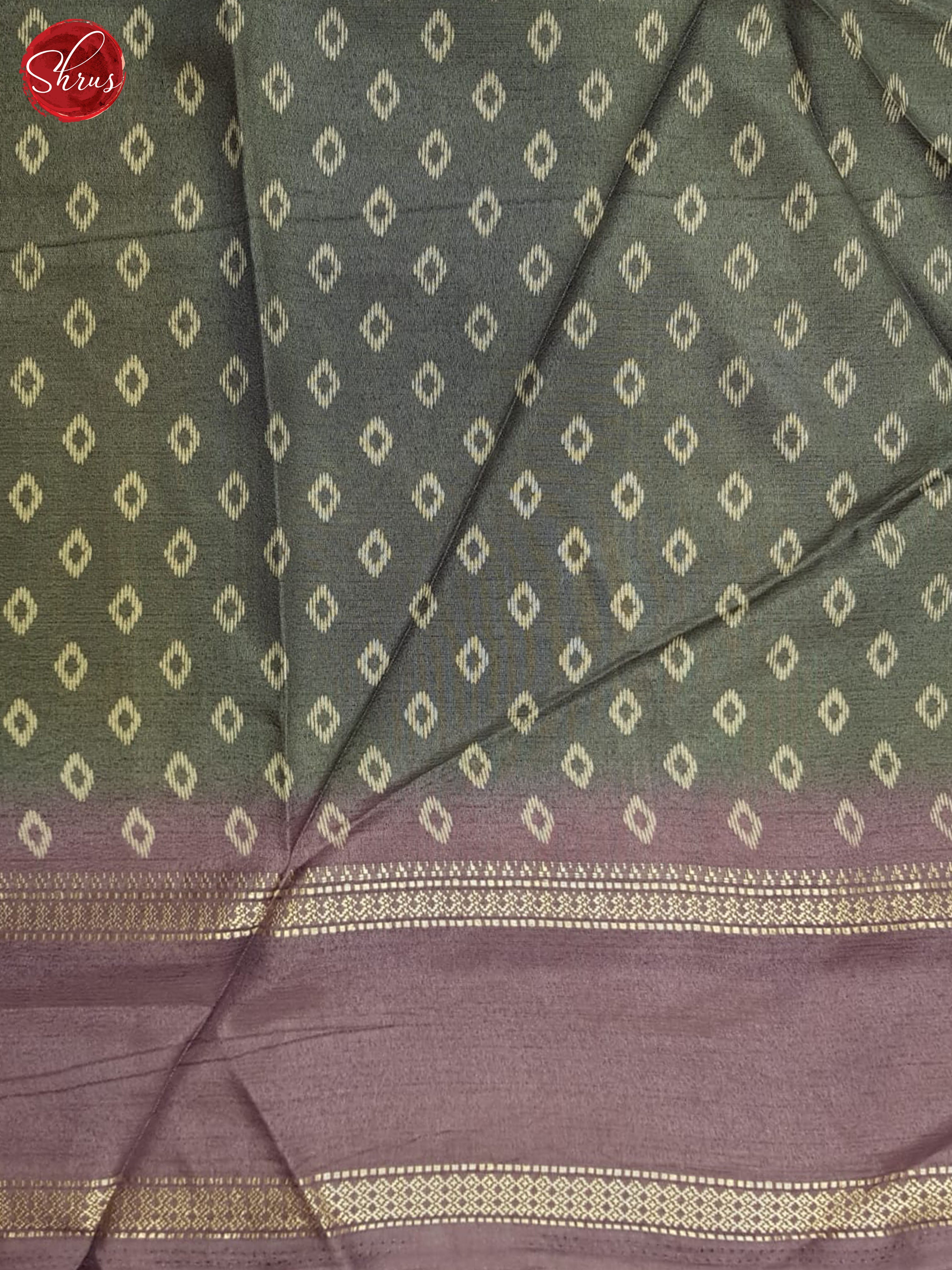 Grey And Dusty Lavender- Semi Crepe Saree - Shop on ShrusEternity.com