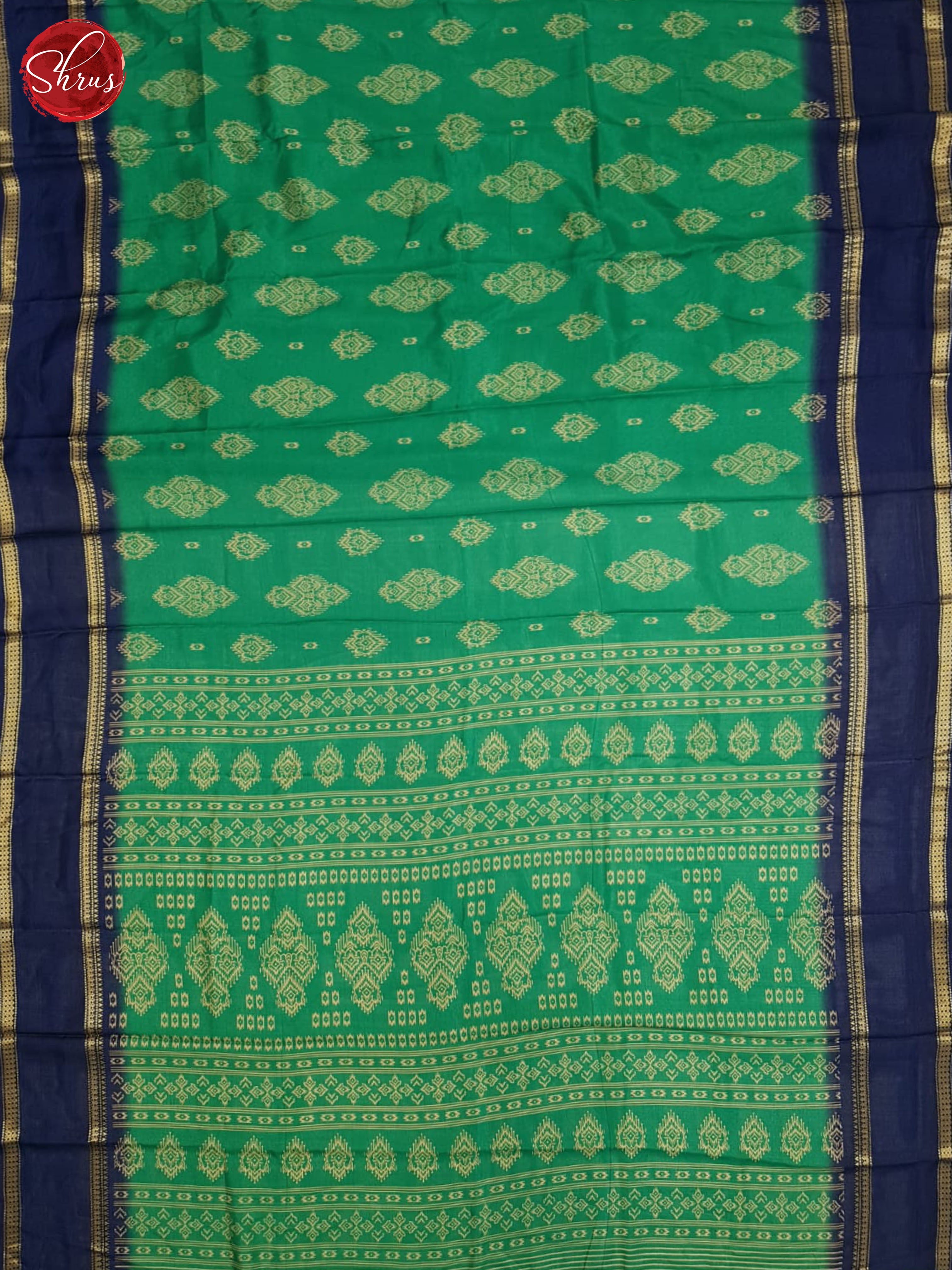 Green And Blue-Semi Crepe Saree - Shop on ShrusEternity.com