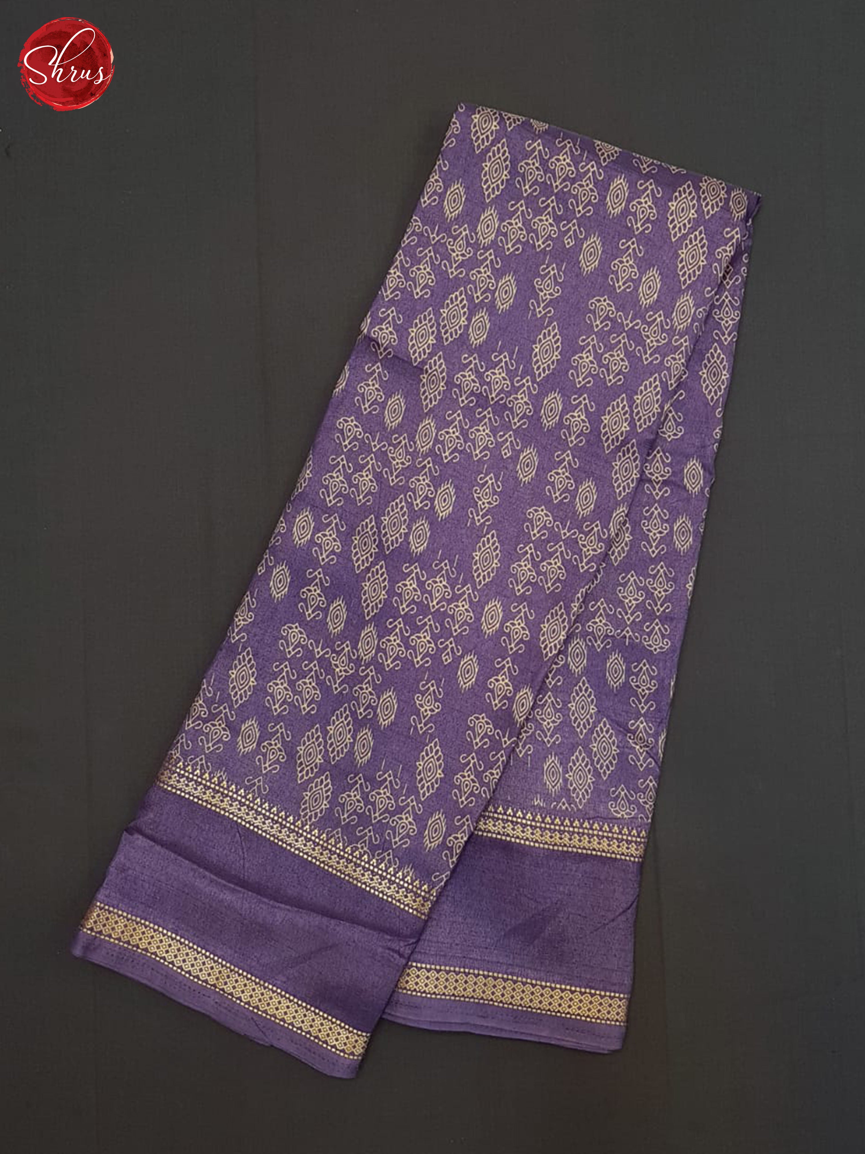 Dusty Purple(single tone )- Semi crepe saree - Shop on ShrusEternity.com
