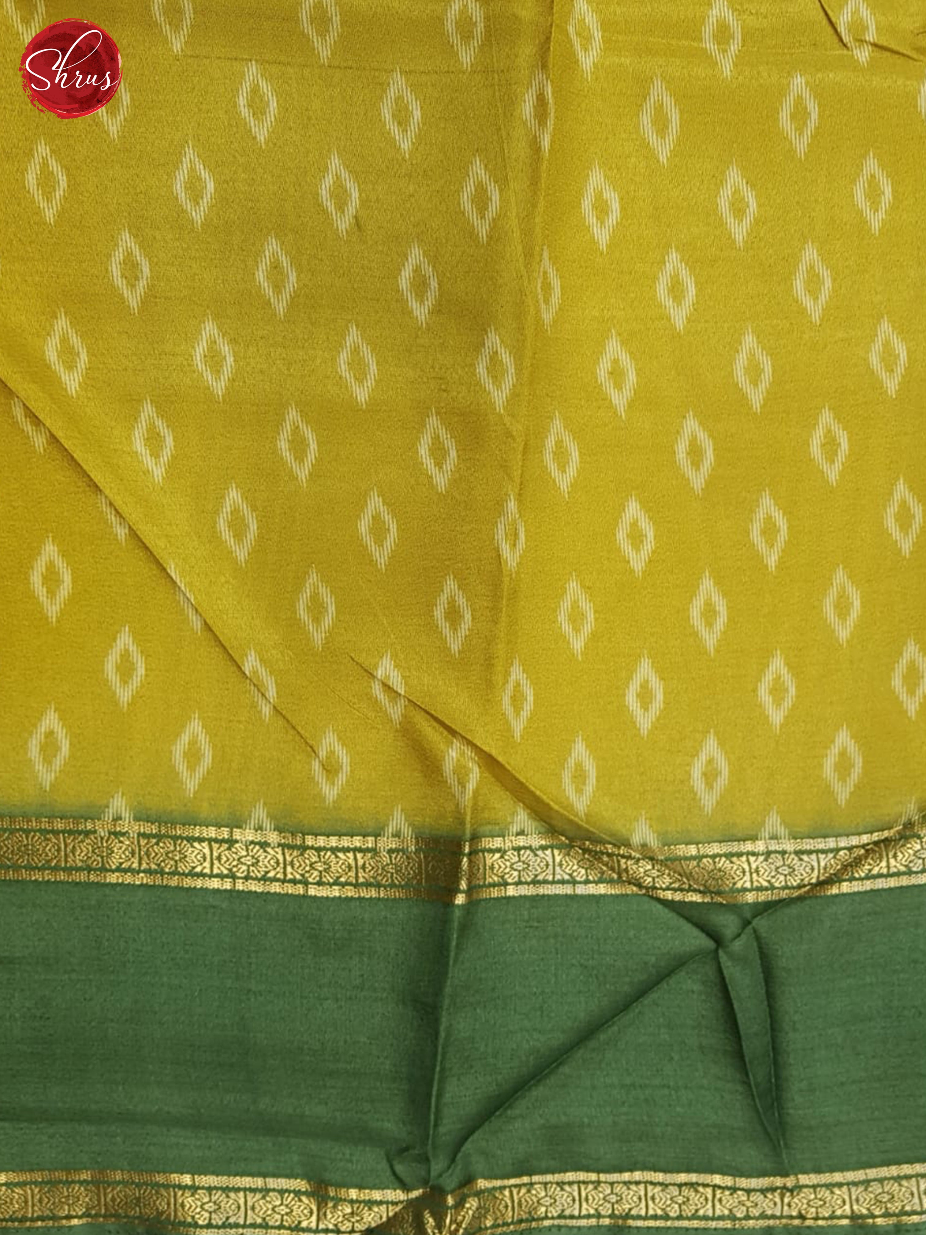 Lime Green And Green- Semi Crepe Saree - Shop on ShrusEternity.com
