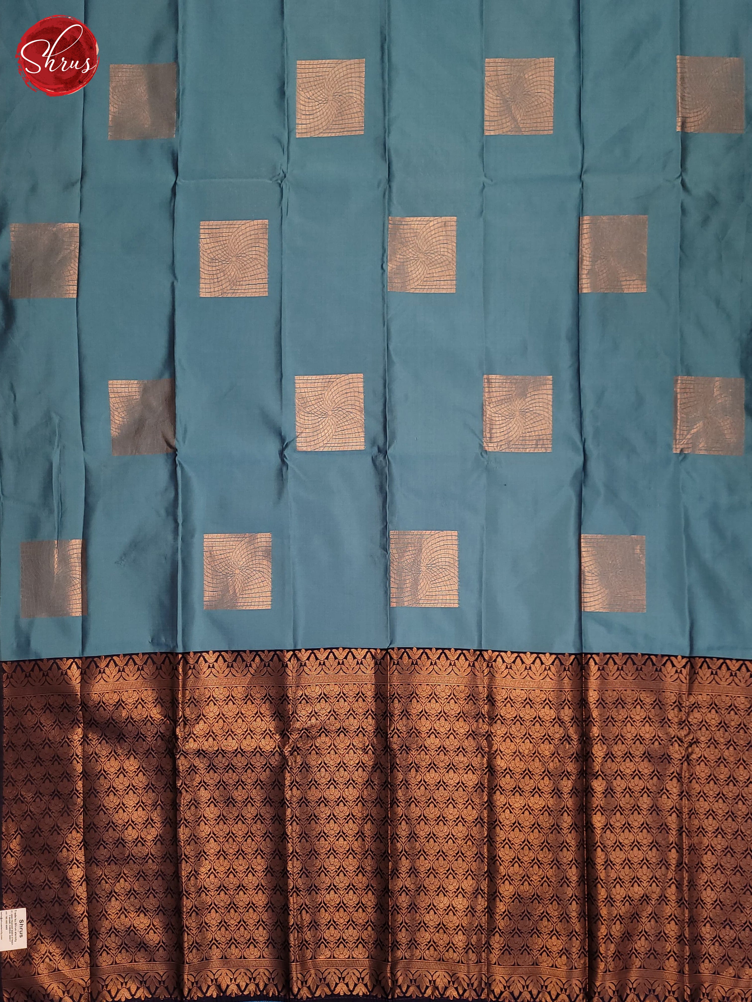 Pastel Blue & Blue- Semi Soft Silk Saree - Shop on ShrusEternity.com
