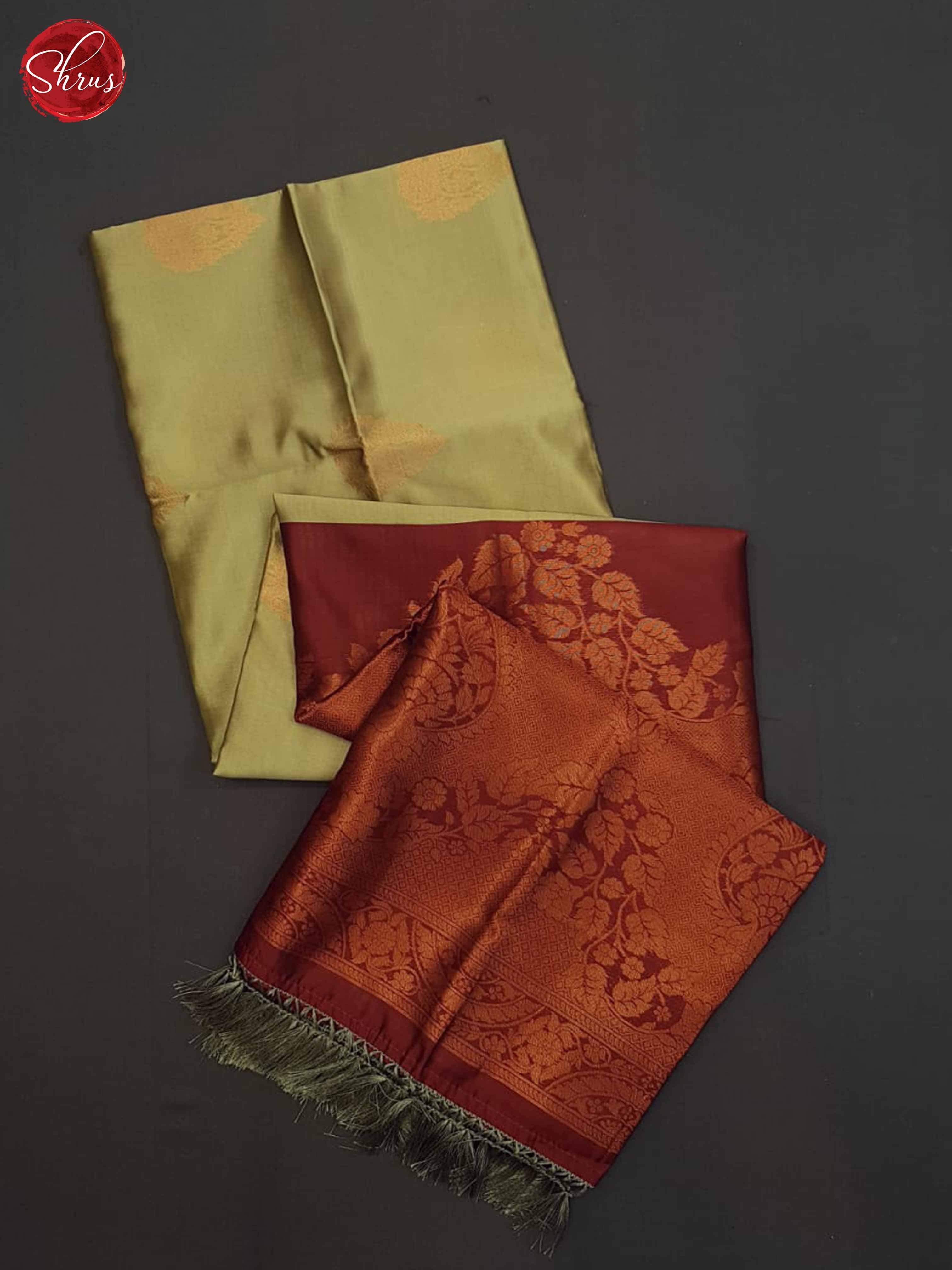 Grey And Arraku Maroon- Semi Soft Silk Saree - Shop on ShrusEternity.com