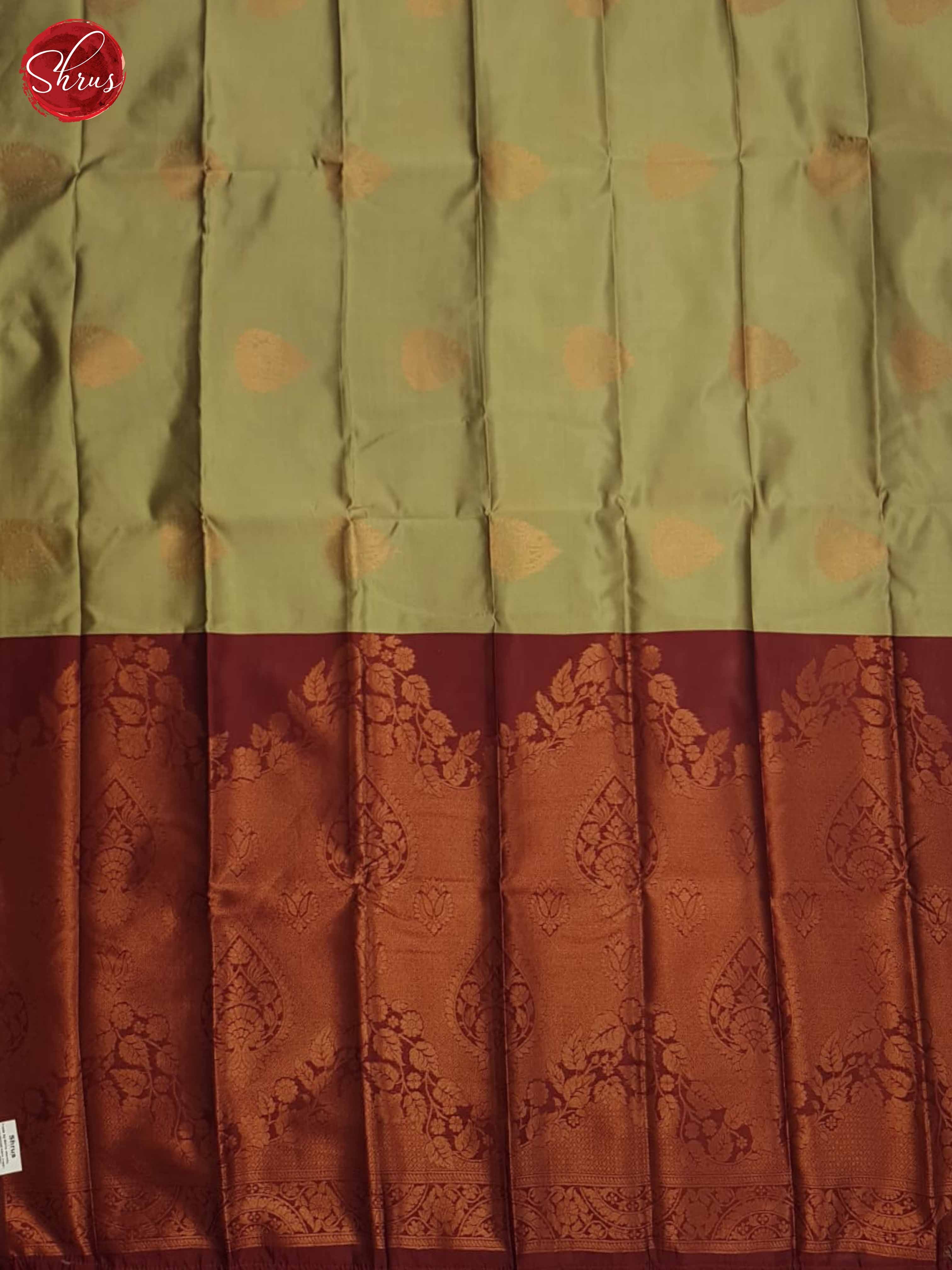 Grey And Arraku Maroon- Semi Soft Silk Saree - Shop on ShrusEternity.com